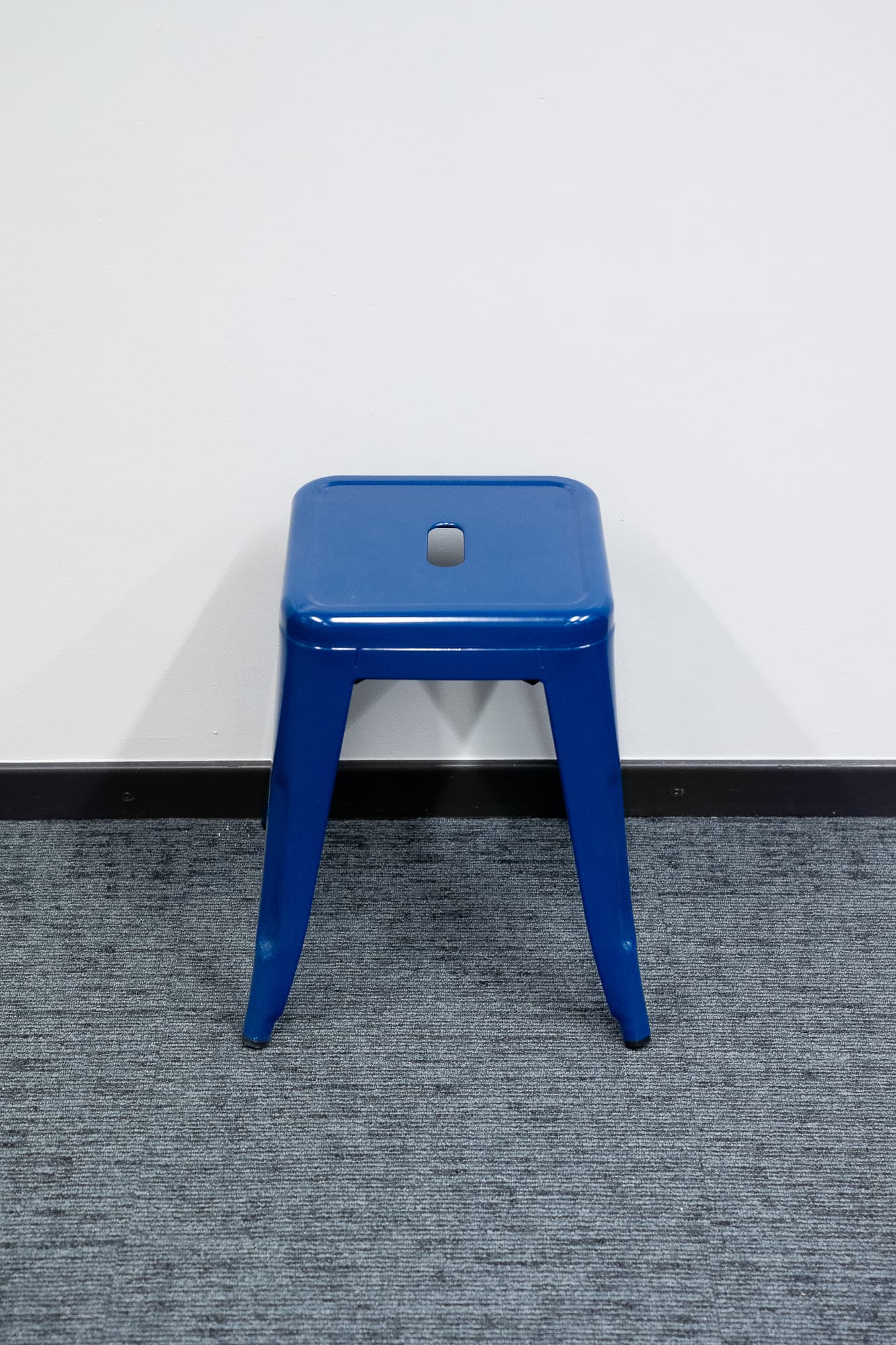 Small blue steel stool-1