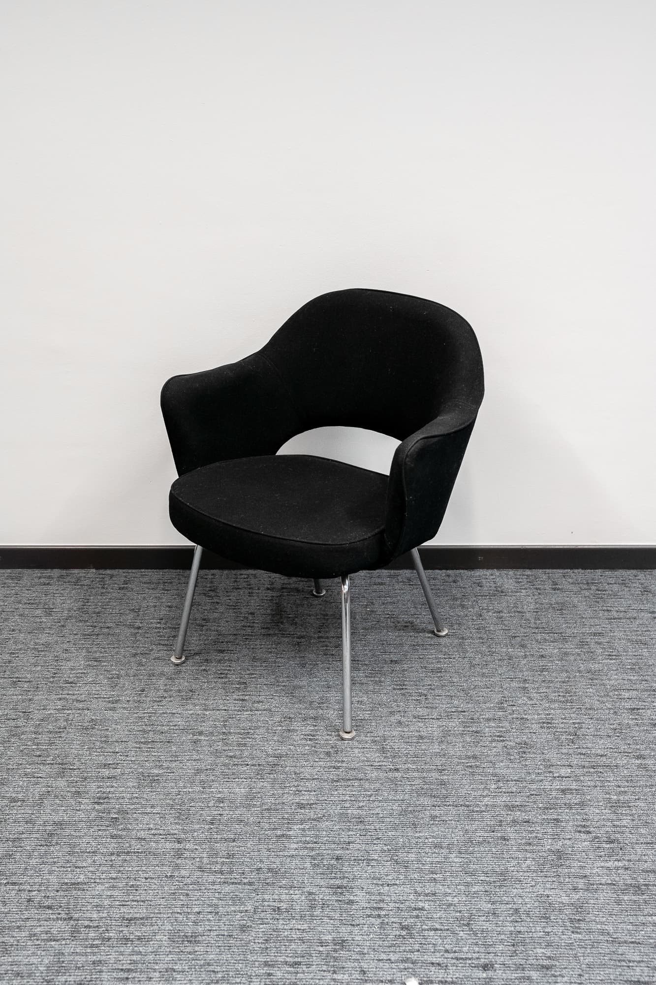 Black fabric armchair-1
