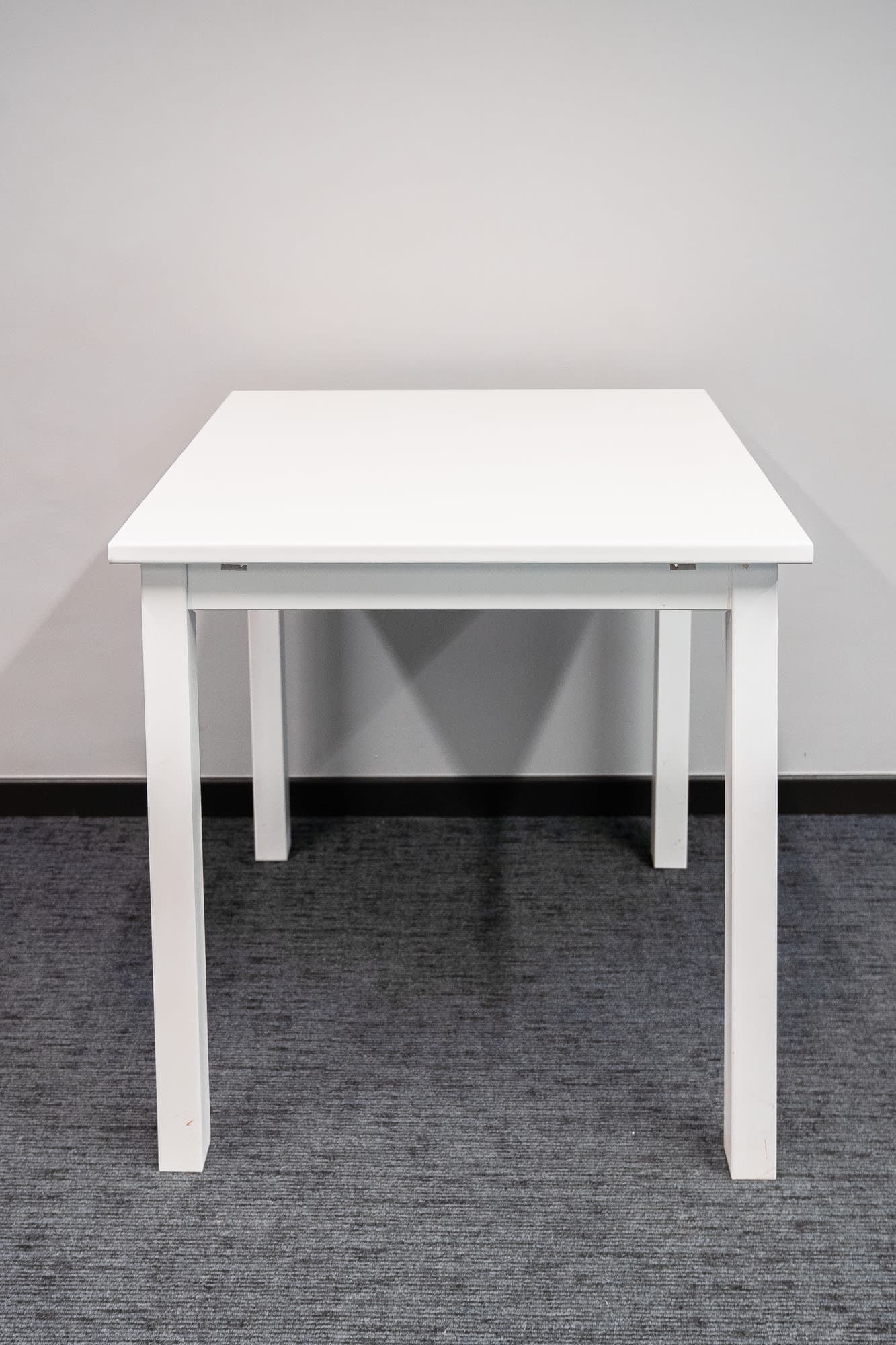 Square white wooden table-0