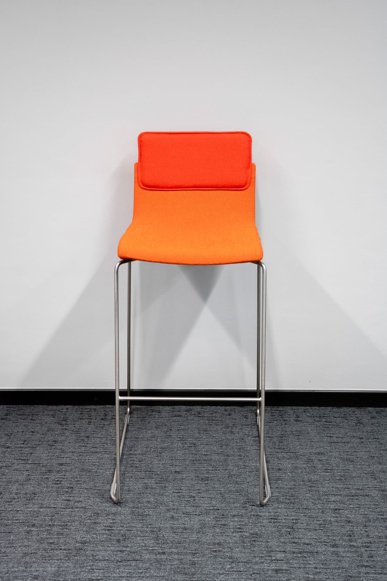 Gispen orange fabric high stool-4