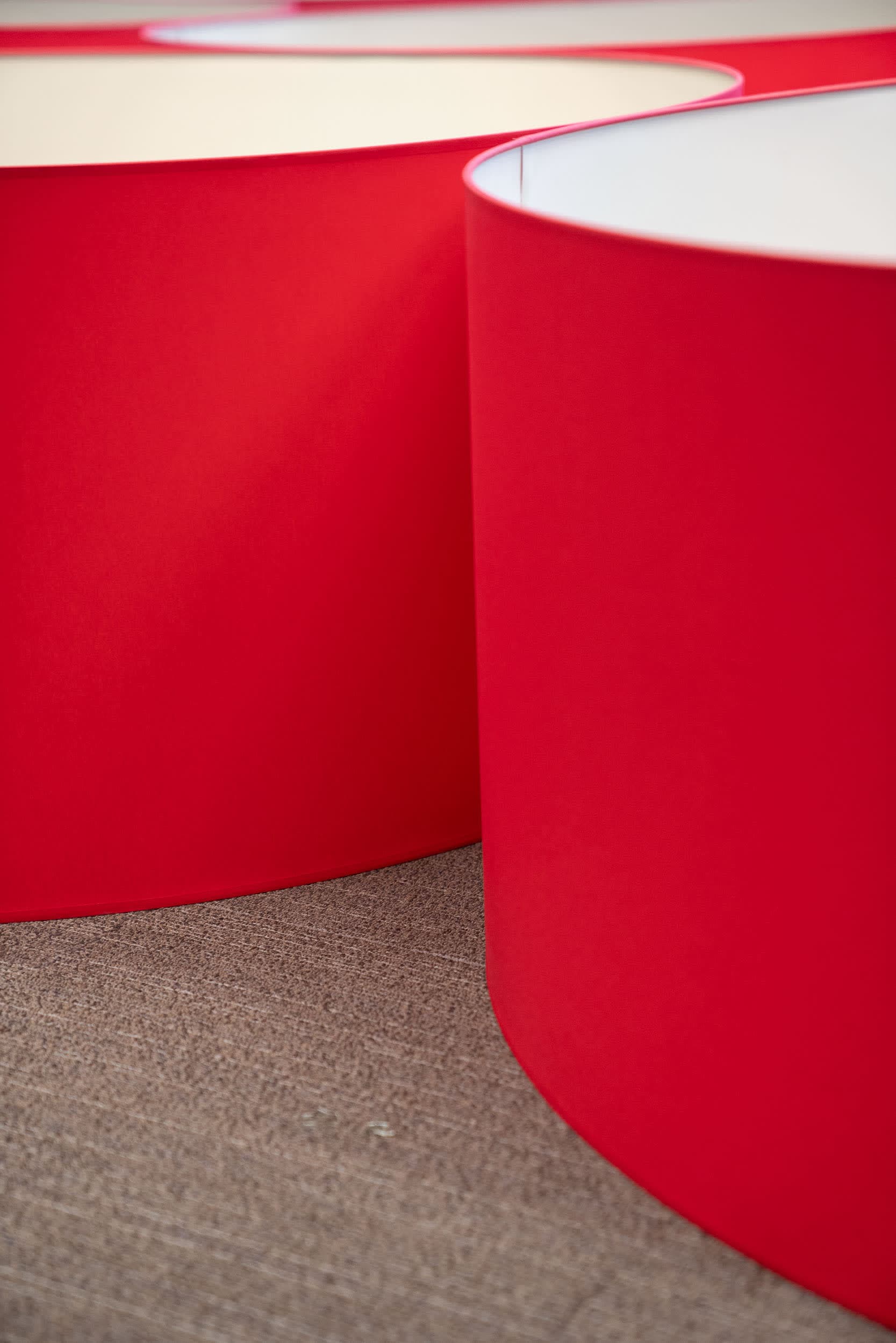 Ceiling red lamp 120cm-2