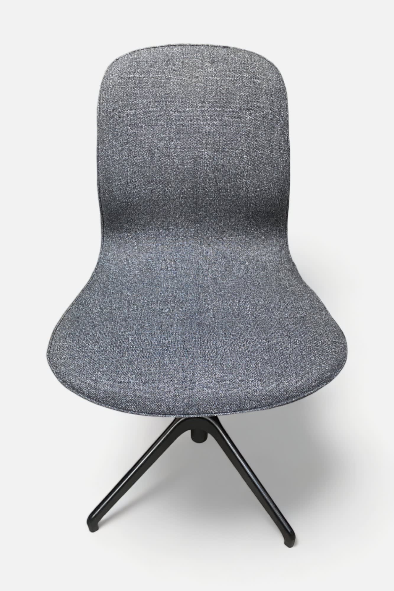 Adjustable Dark Grey Meeting chair with black legs-0