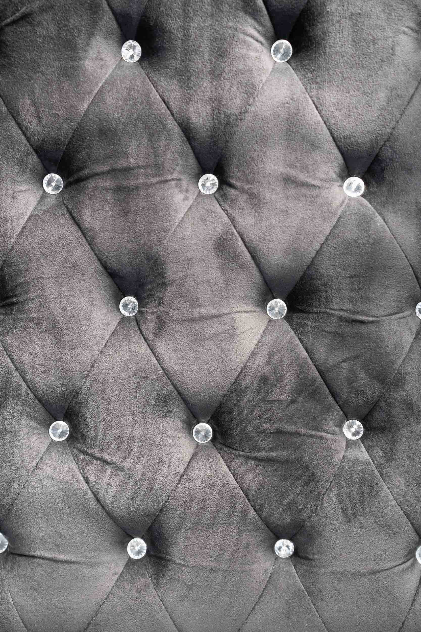 Kare Design Fauteuil noir avec dossier haut et boutons en diamant