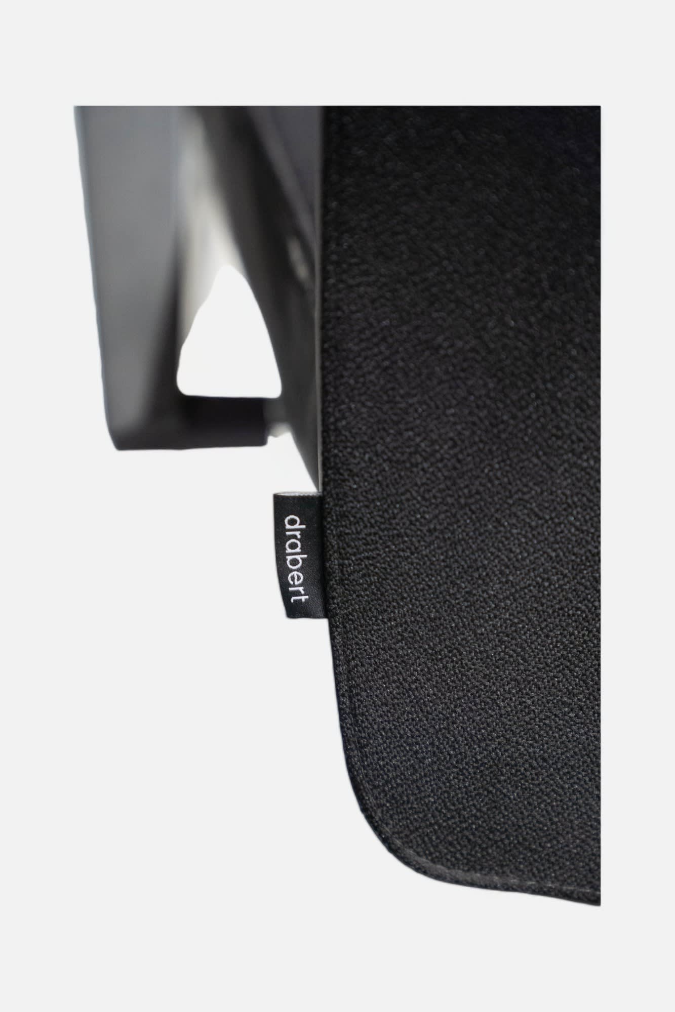 Drabert Chaise à coussin noir sur pieds en acier-4