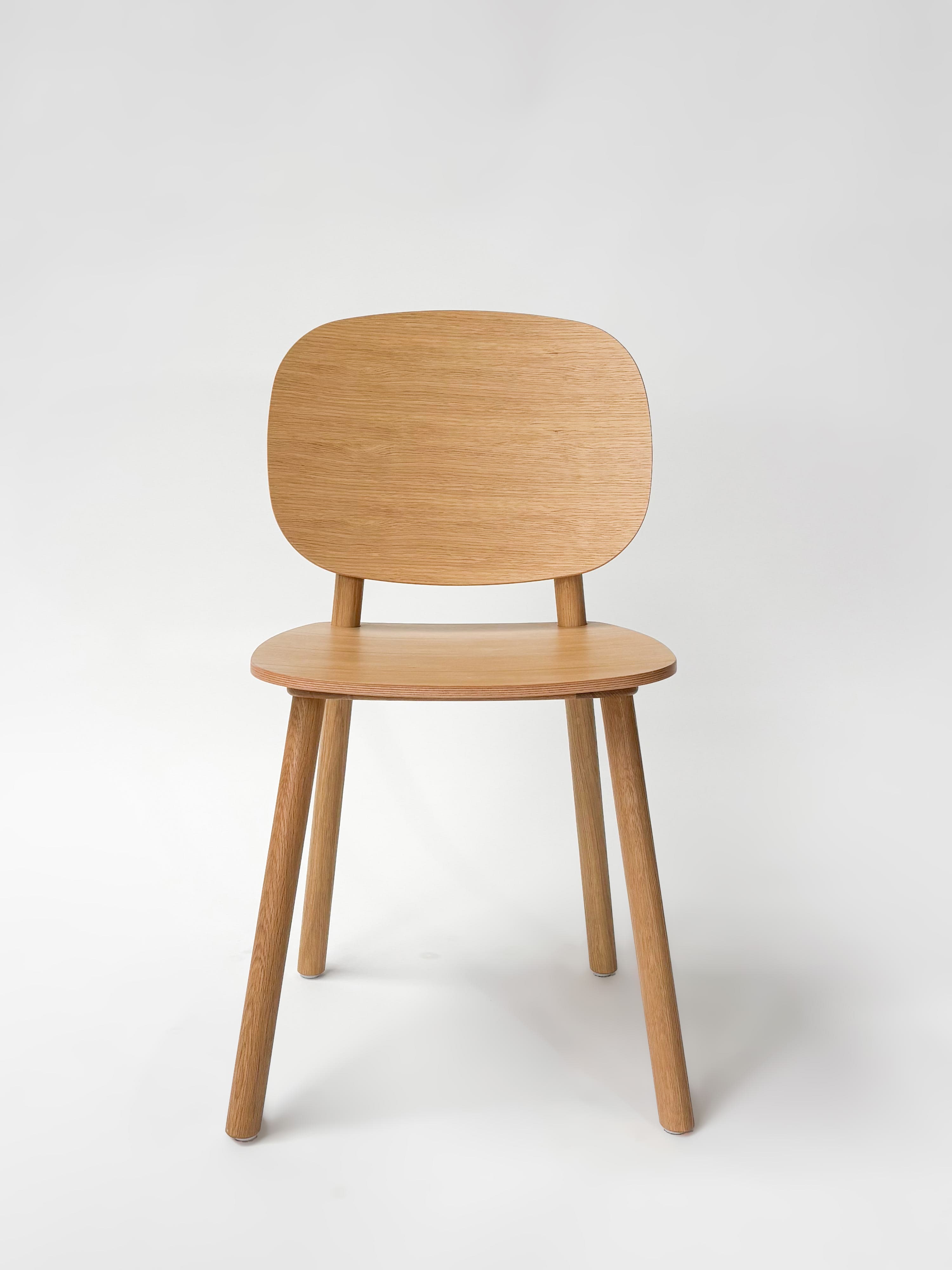 CRUSO Natural Oak Wood Dining Chair-1