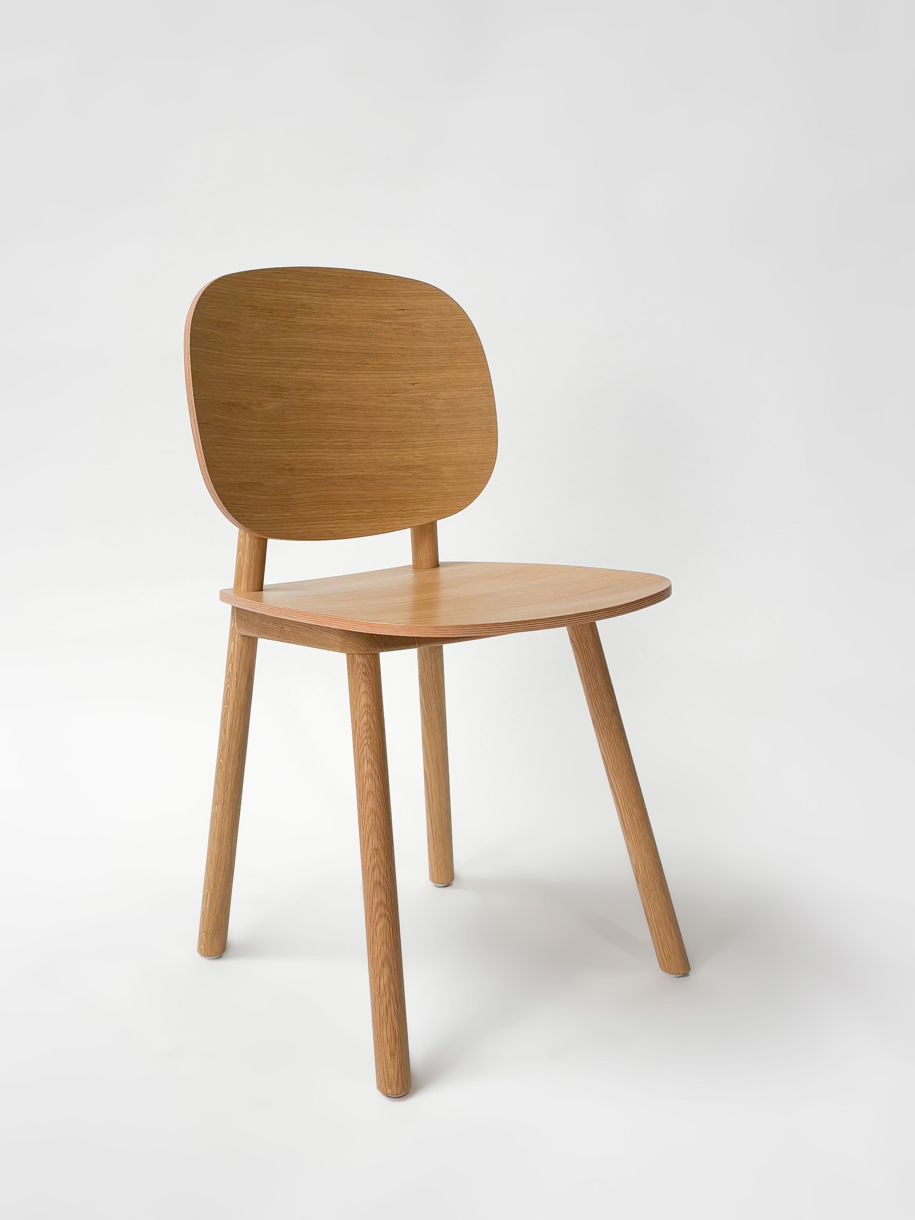 CRUSO Natural Oak Wood Dining Chair-0