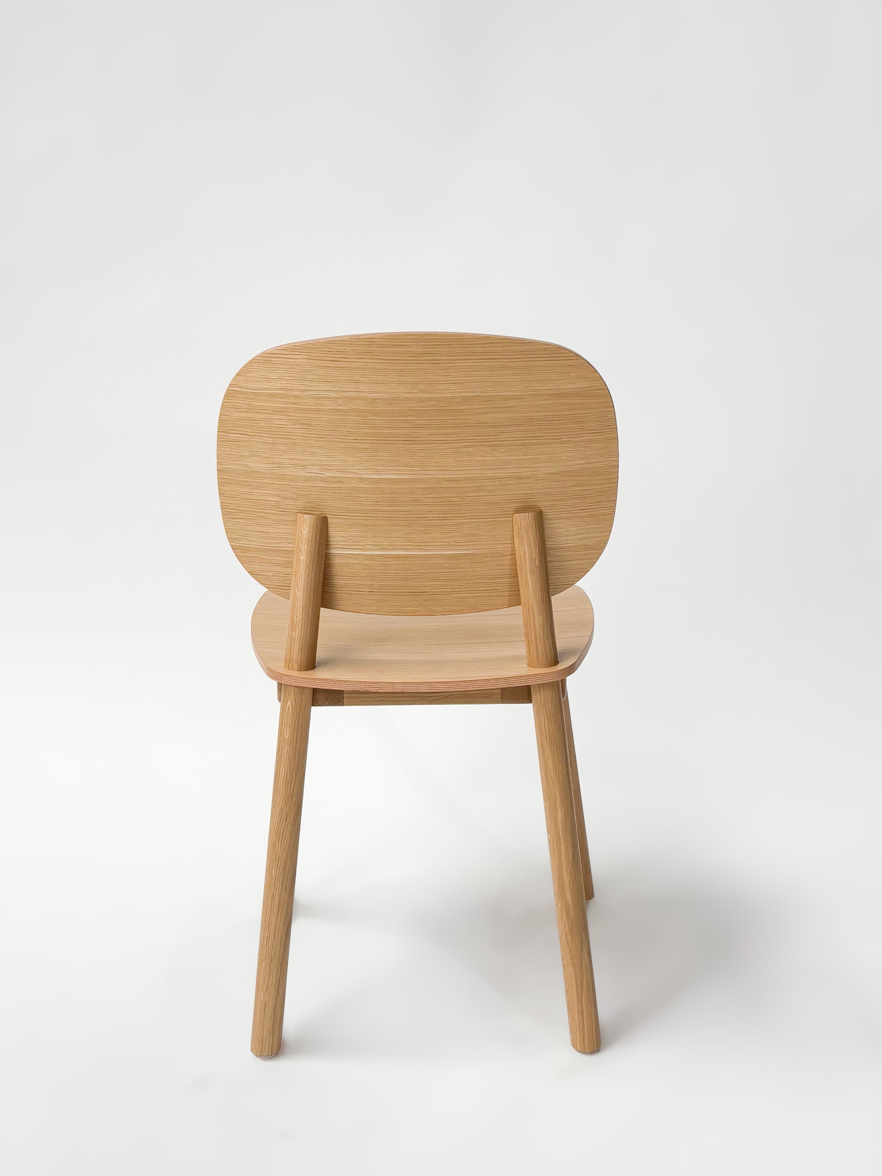 CRUSO Natural Oak Wood Dining Chair-4