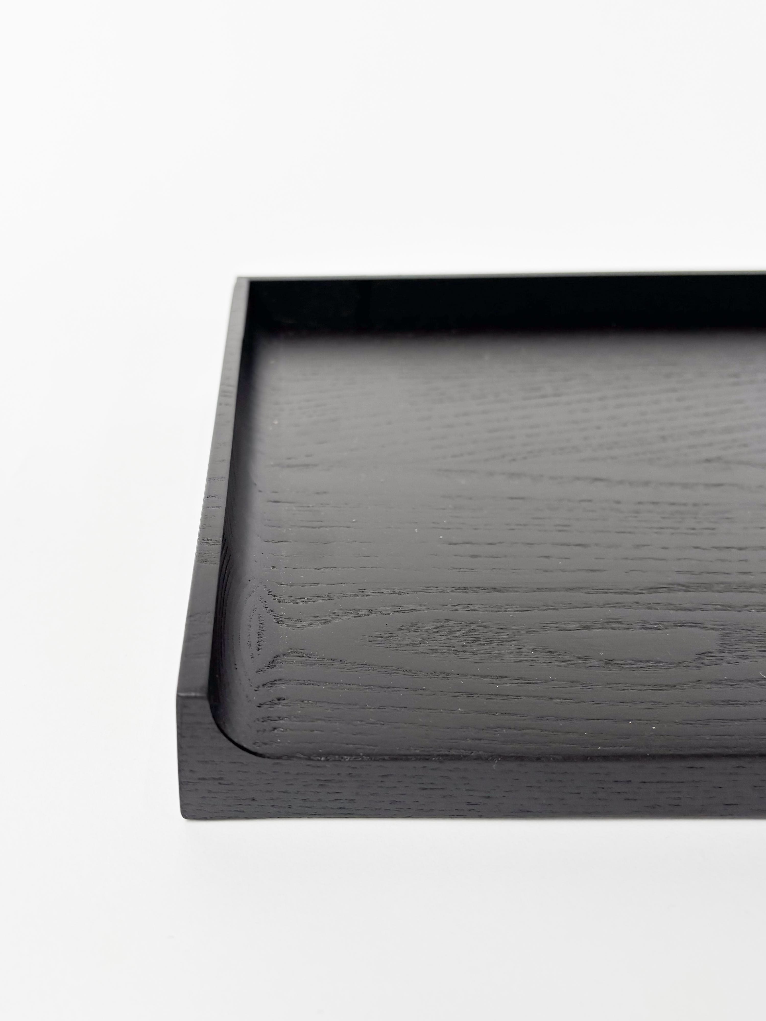 CRUSO Black Oak Shelves with Black Support - 60cm-3