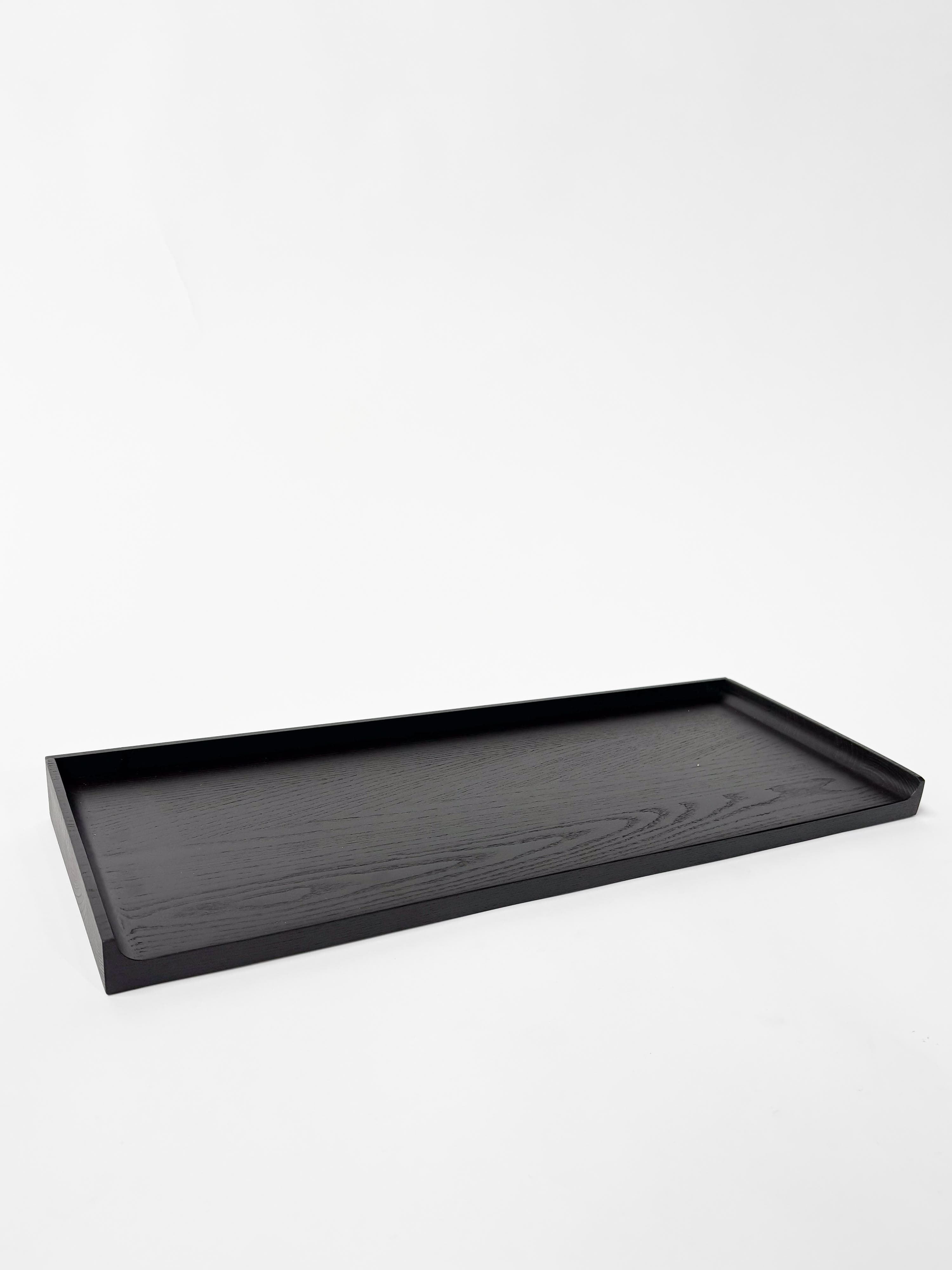 CRUSO Black Oak Shelves with Black Support - 60cm-0
