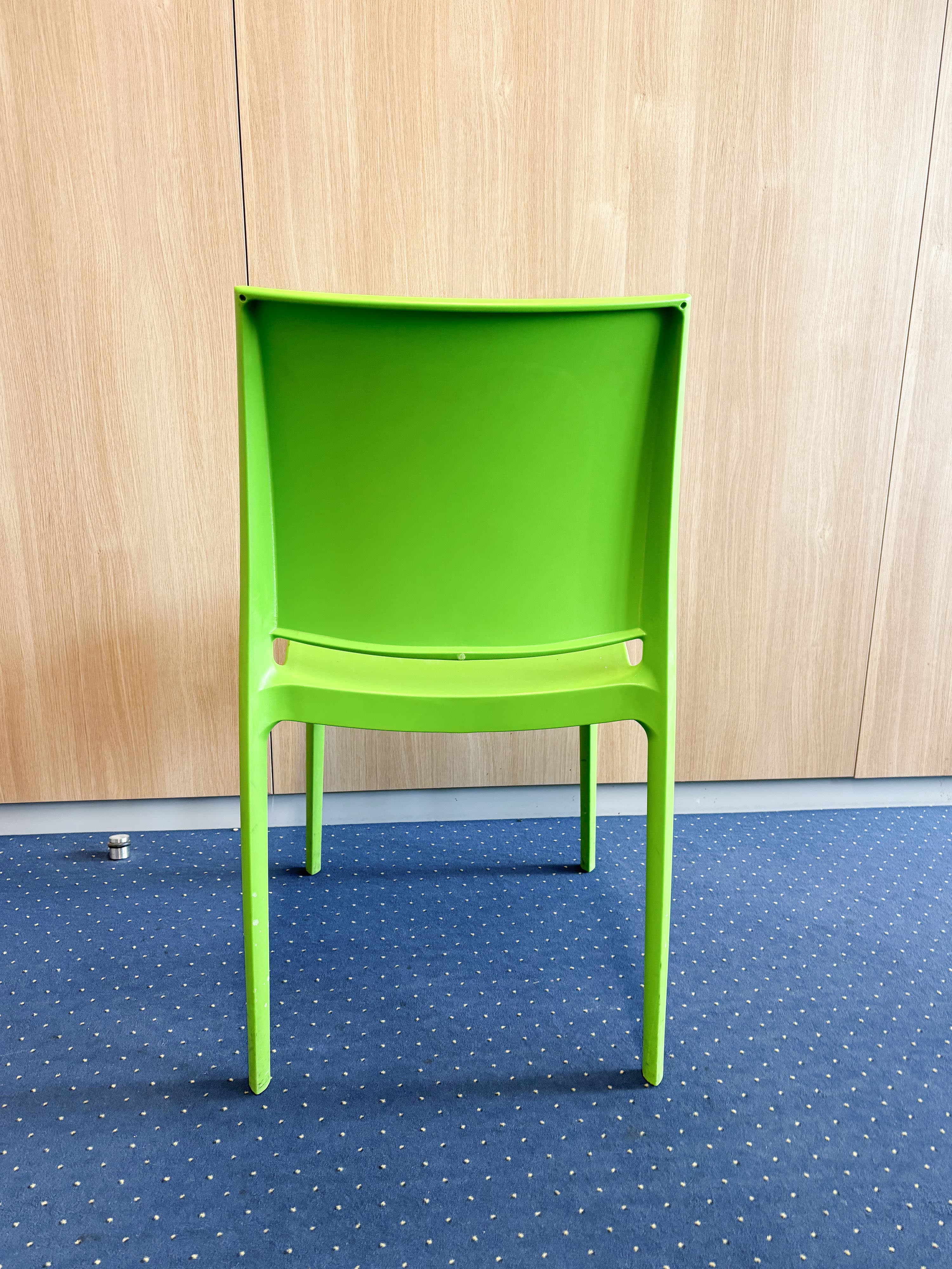 Siesta Lime Green Plastic Stackable Chair with Modern Design-6