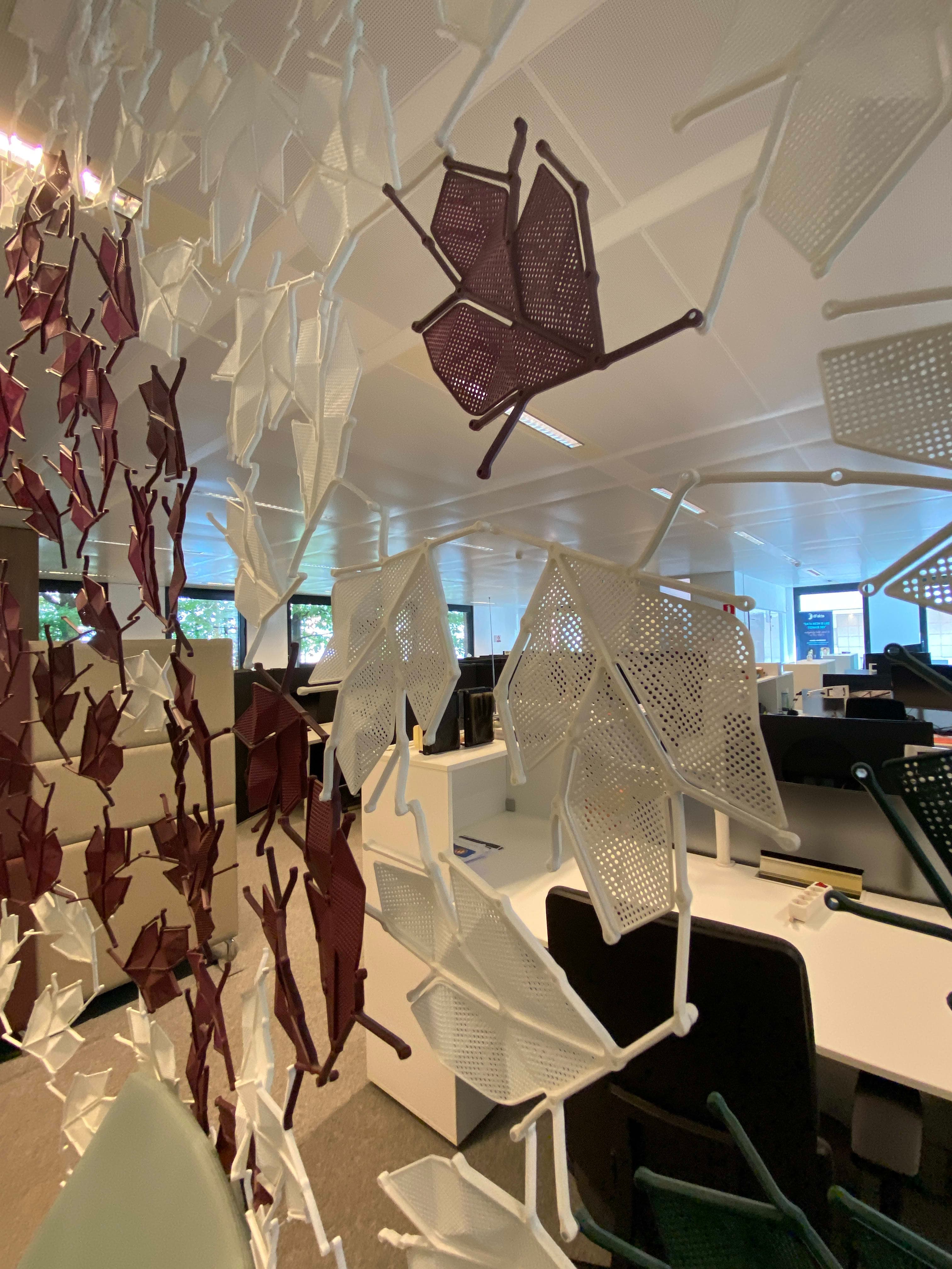 Origami multicolore en papier pour oiseaux Décorations à suspendre-1