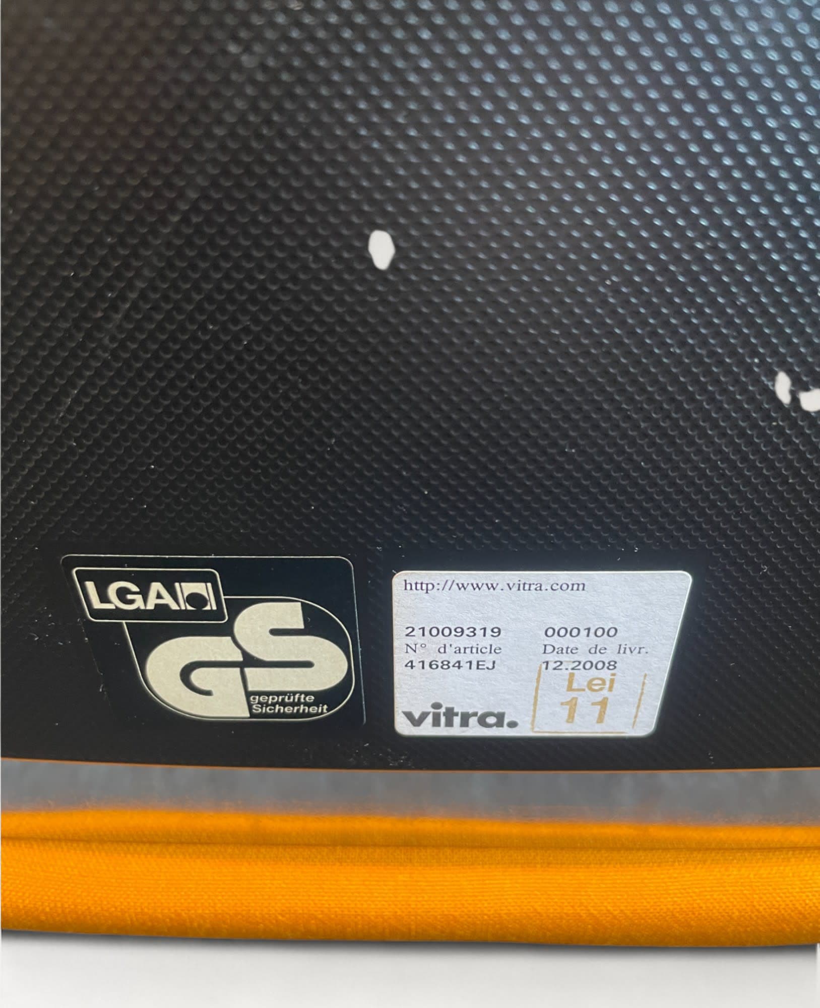 Vitra Visaroll 2 chaise de réunion sur roulettes, taches et traces d'usure-3