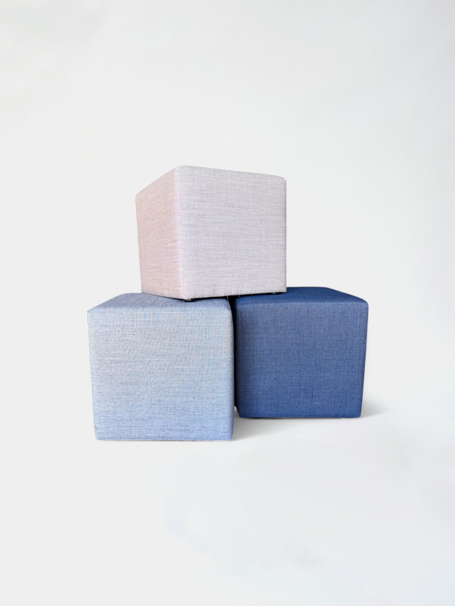 Pouf carré gris clair-3