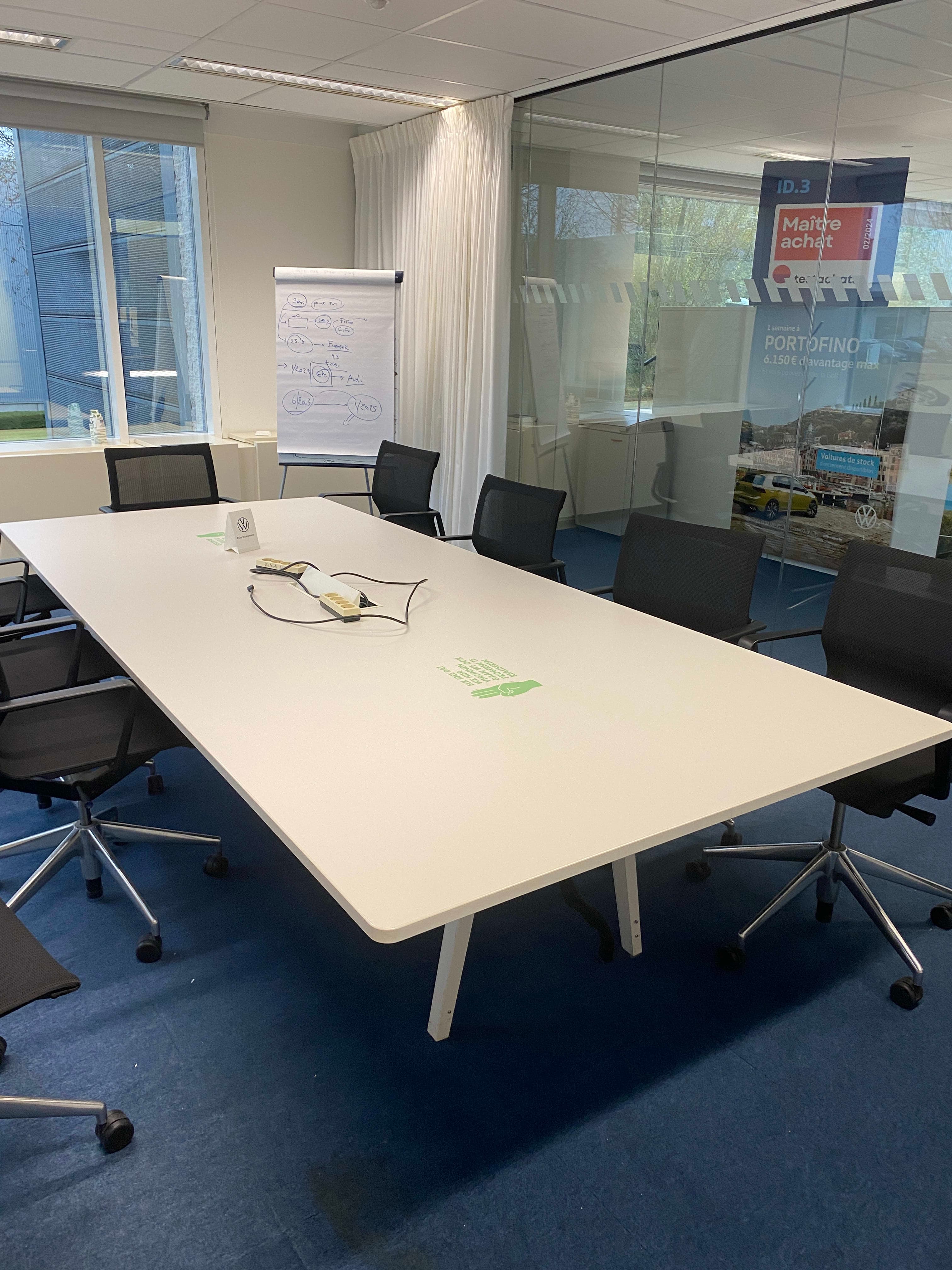 Vitra Joyn 320cm White Meeting table with top access-0