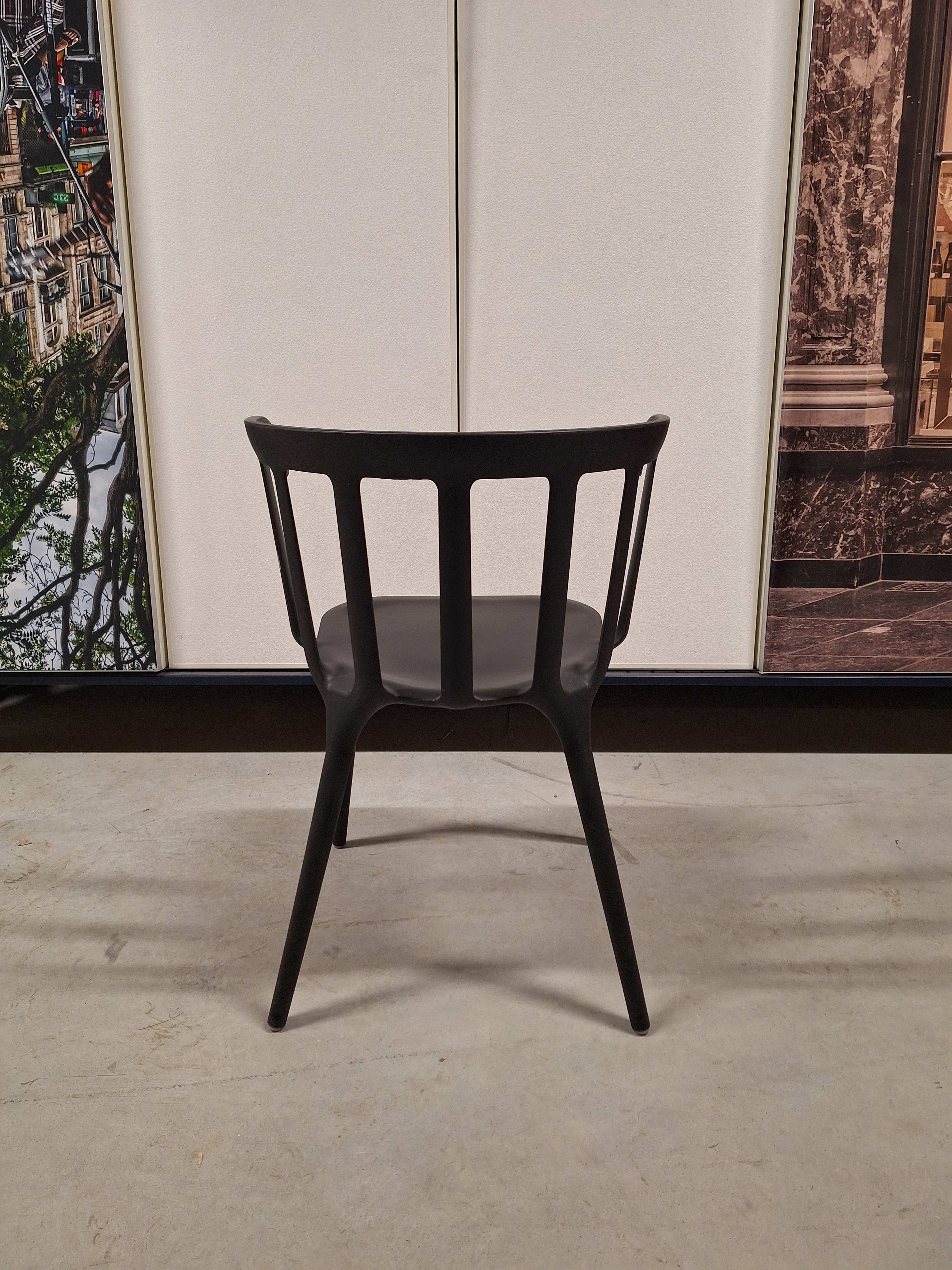 IKEA black outside plastic chair-3