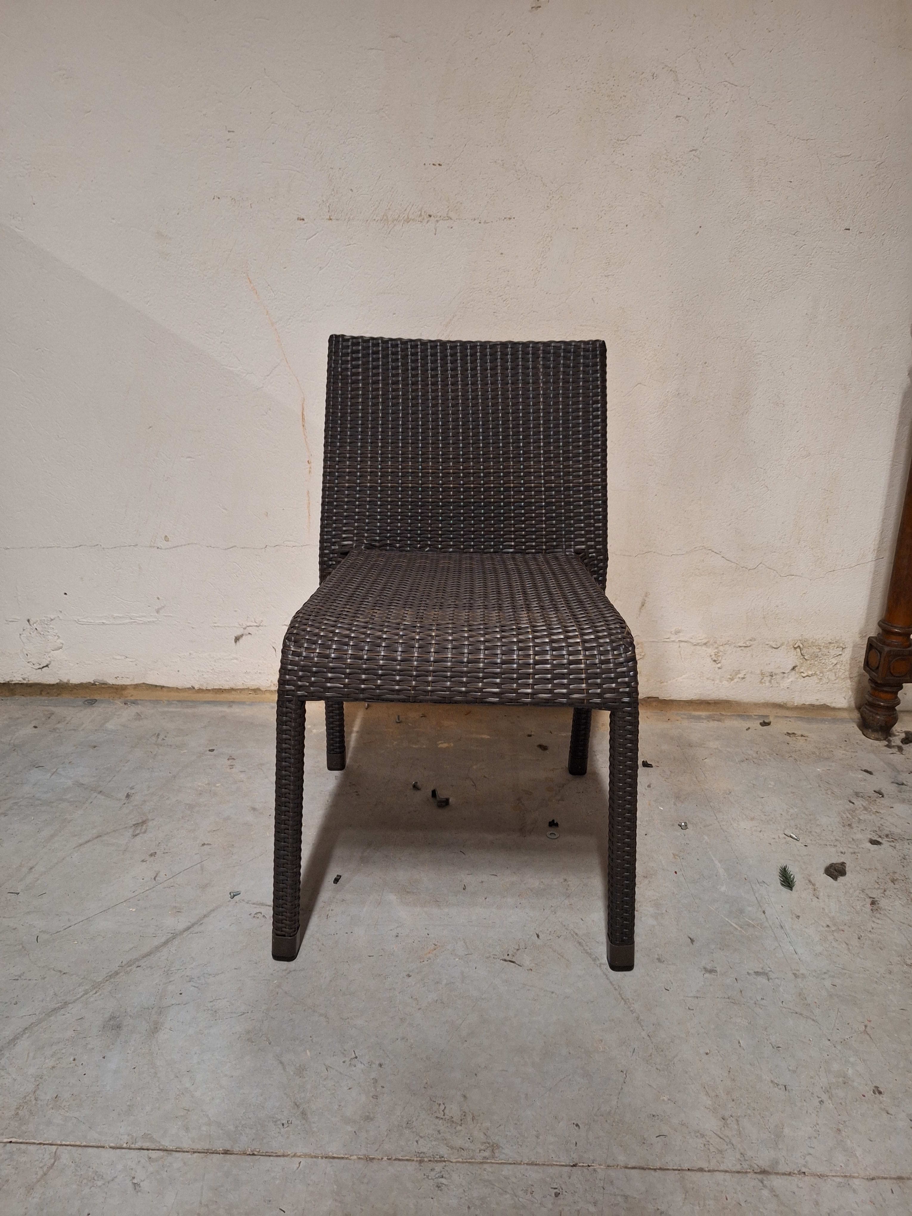 Satelliet brown plastic wicker chair-1