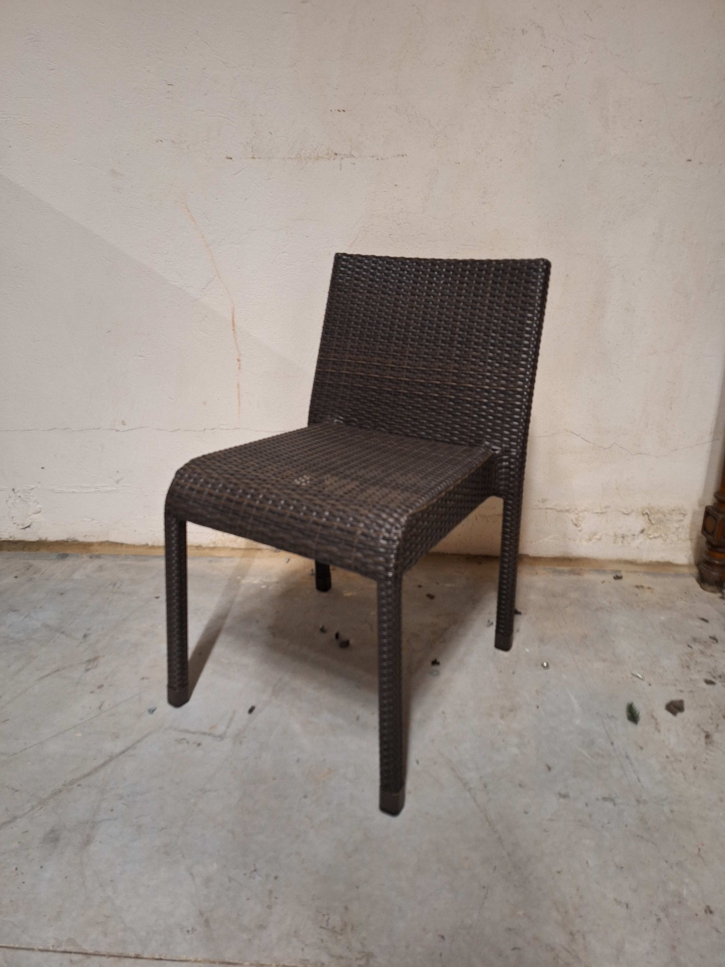 Satelliet brown plastic wicker chair-2