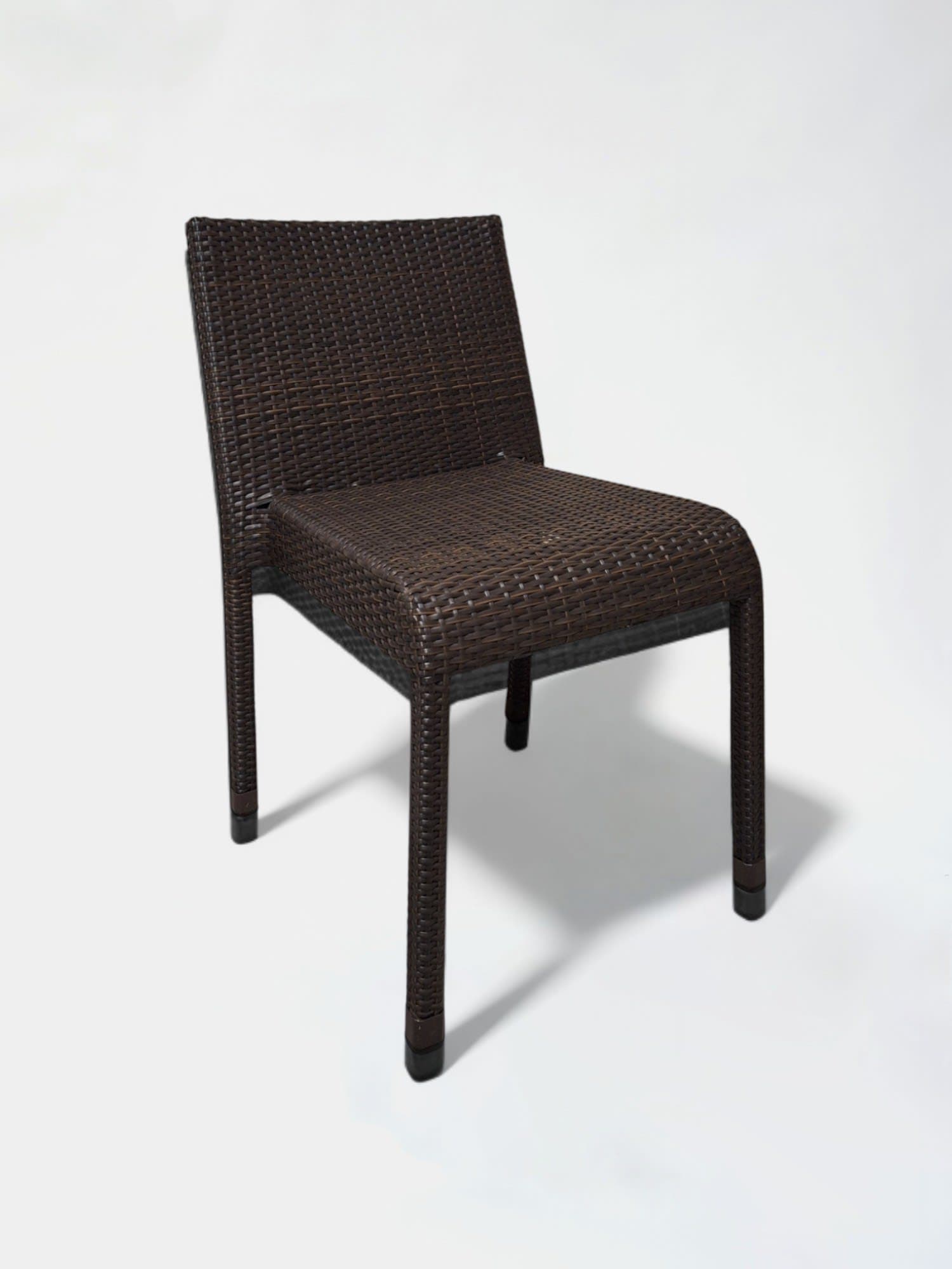 Satelliet brown plastic wicker chair-0