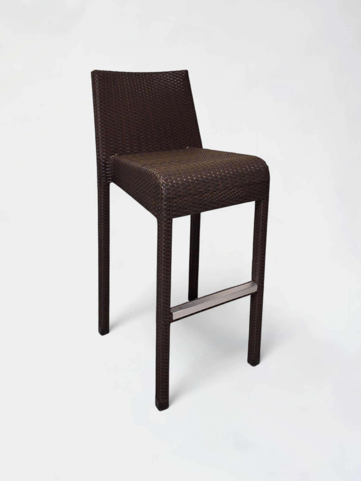 Satelliet High brown plastic wicker chair