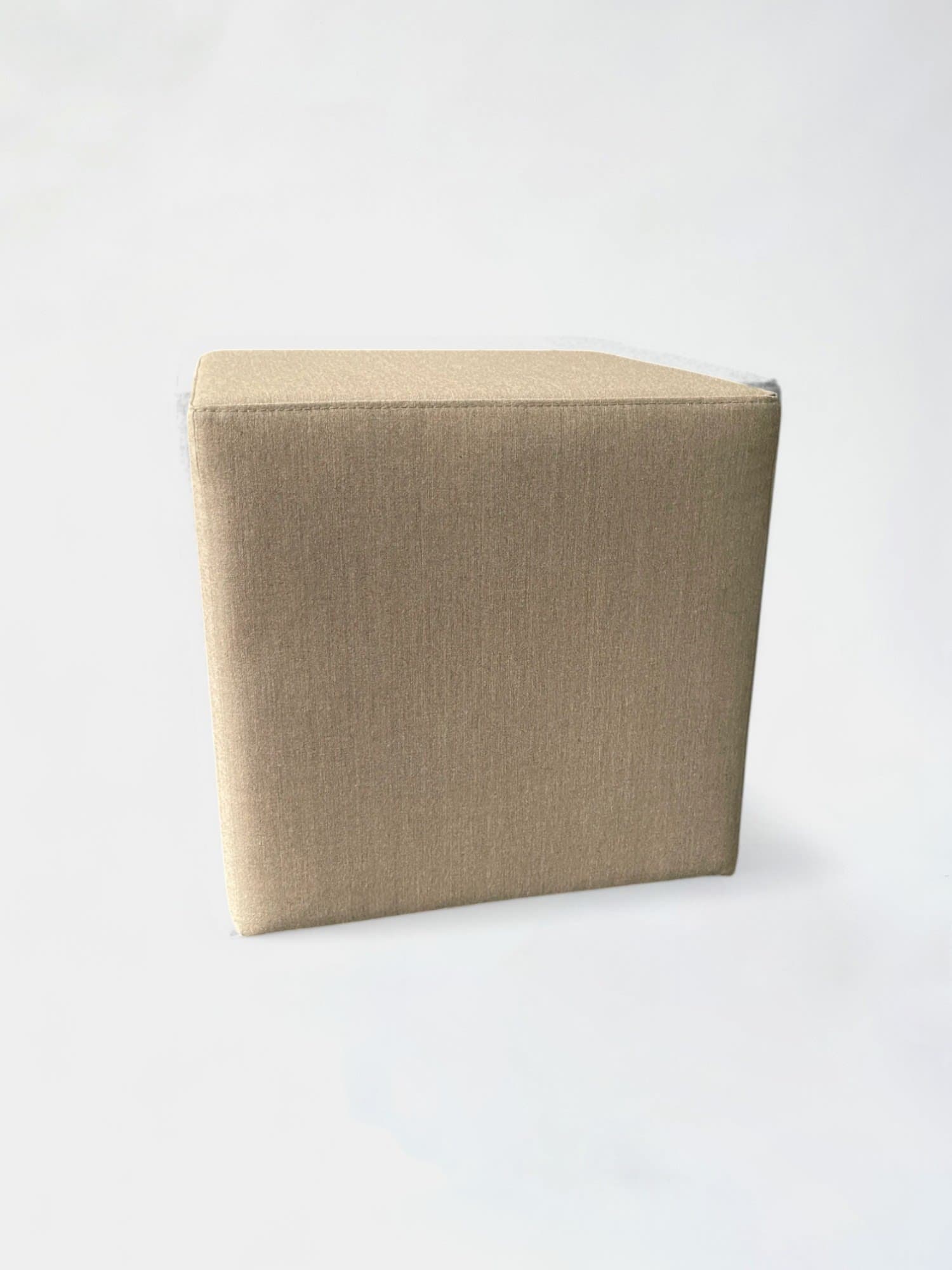 Vierkante poef beige-0