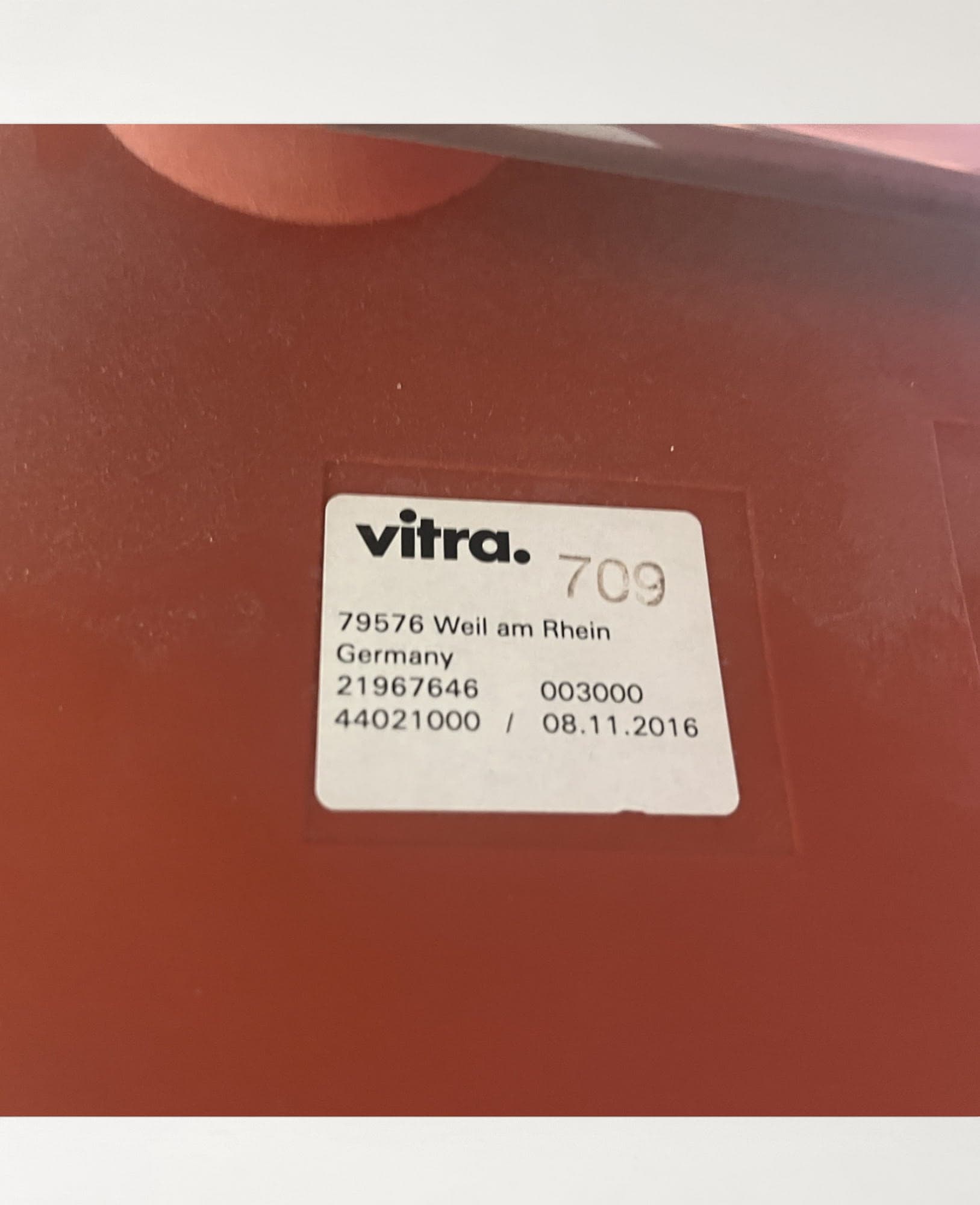 Vitra HAL RE Orange High chair with metallic legs - Jasper Morrison-4