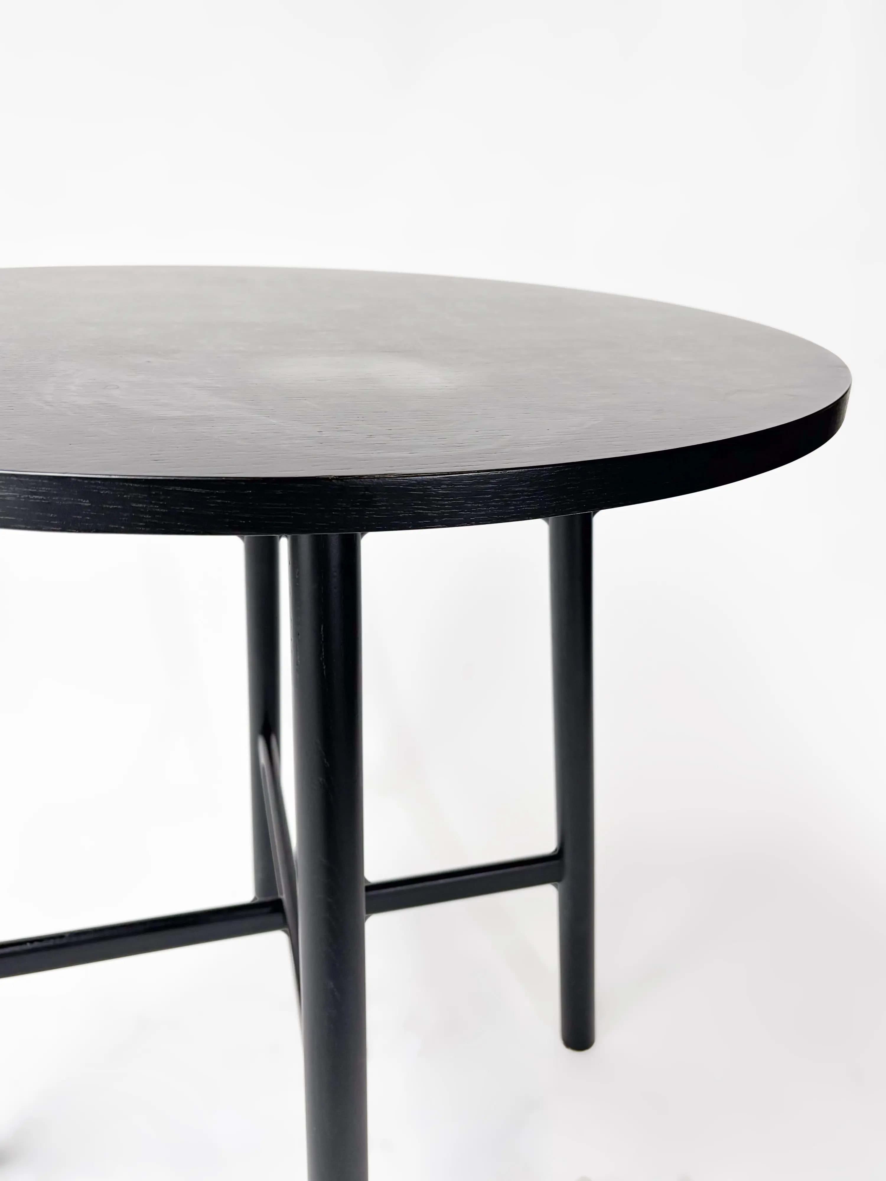 CRUSO 90cm High Round Black Wooden Table -3