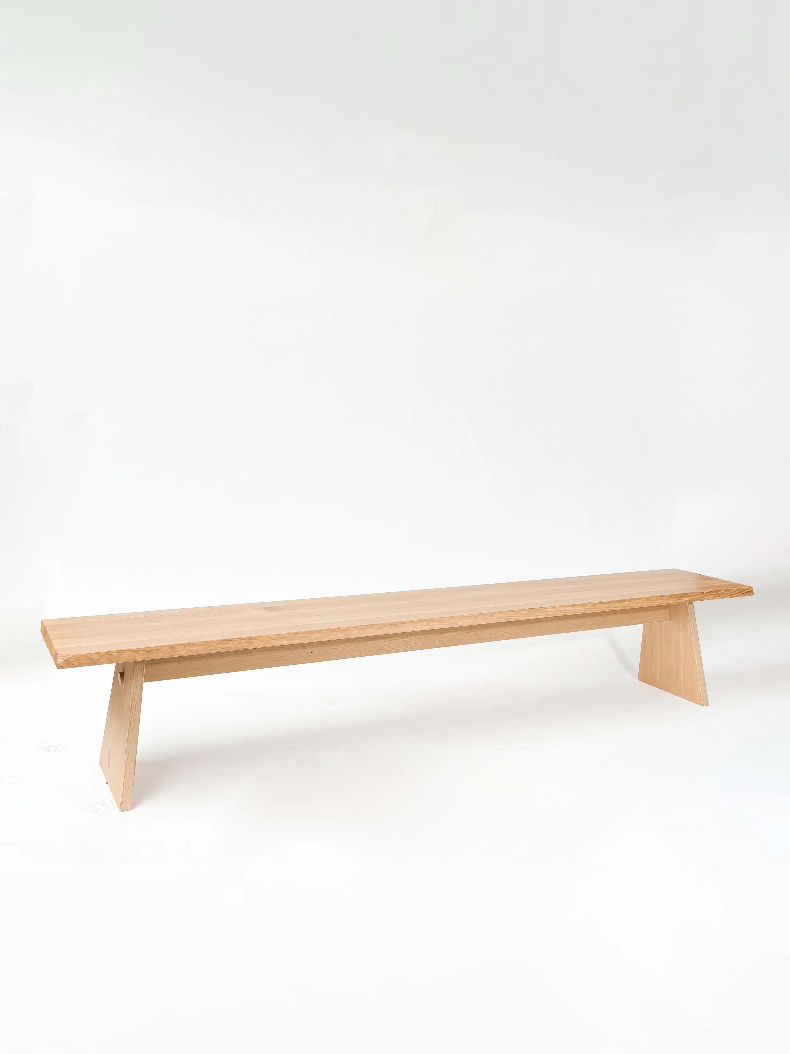 150cm CRUSO Natural Oak Solid Wood Bench-0