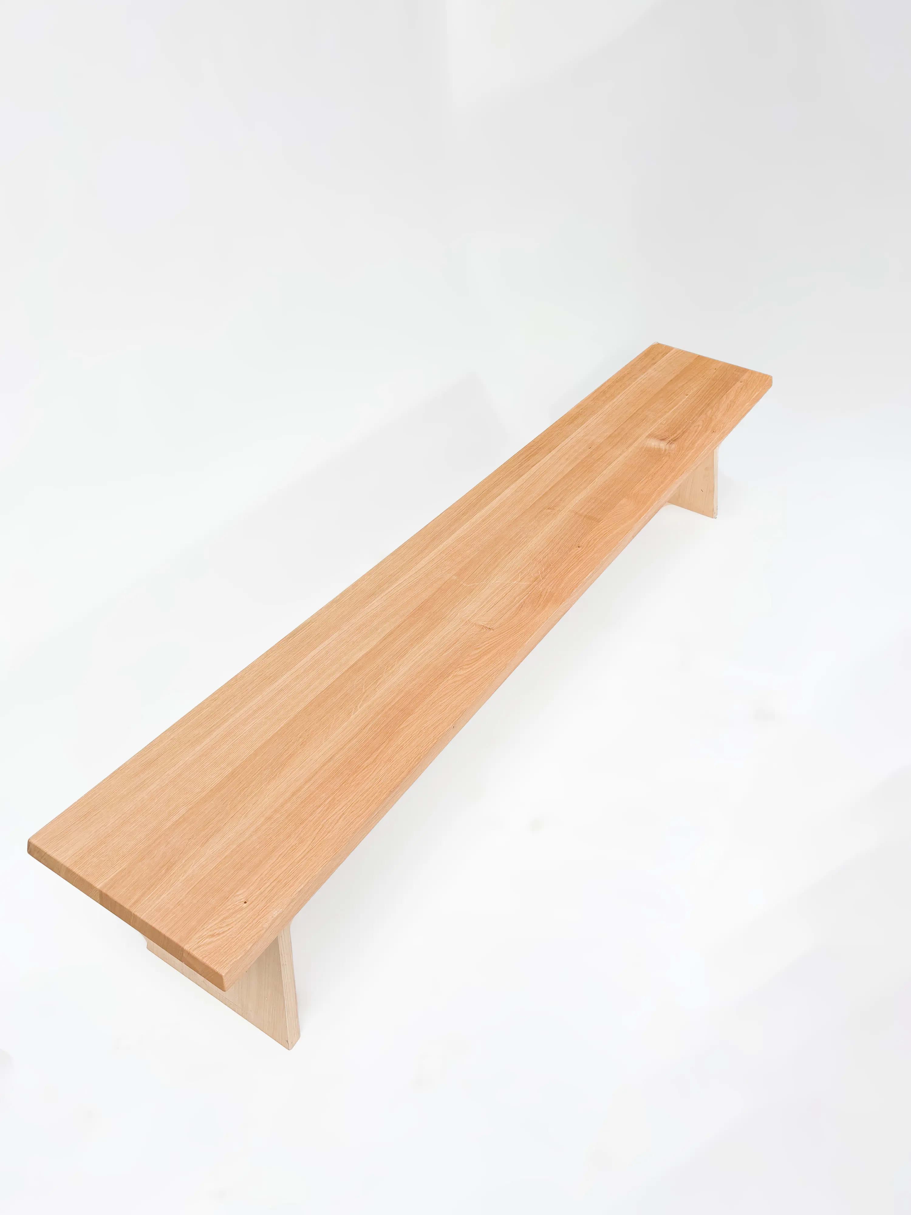 150cm CRUSO Natural Oak Solid Wood Bench-3