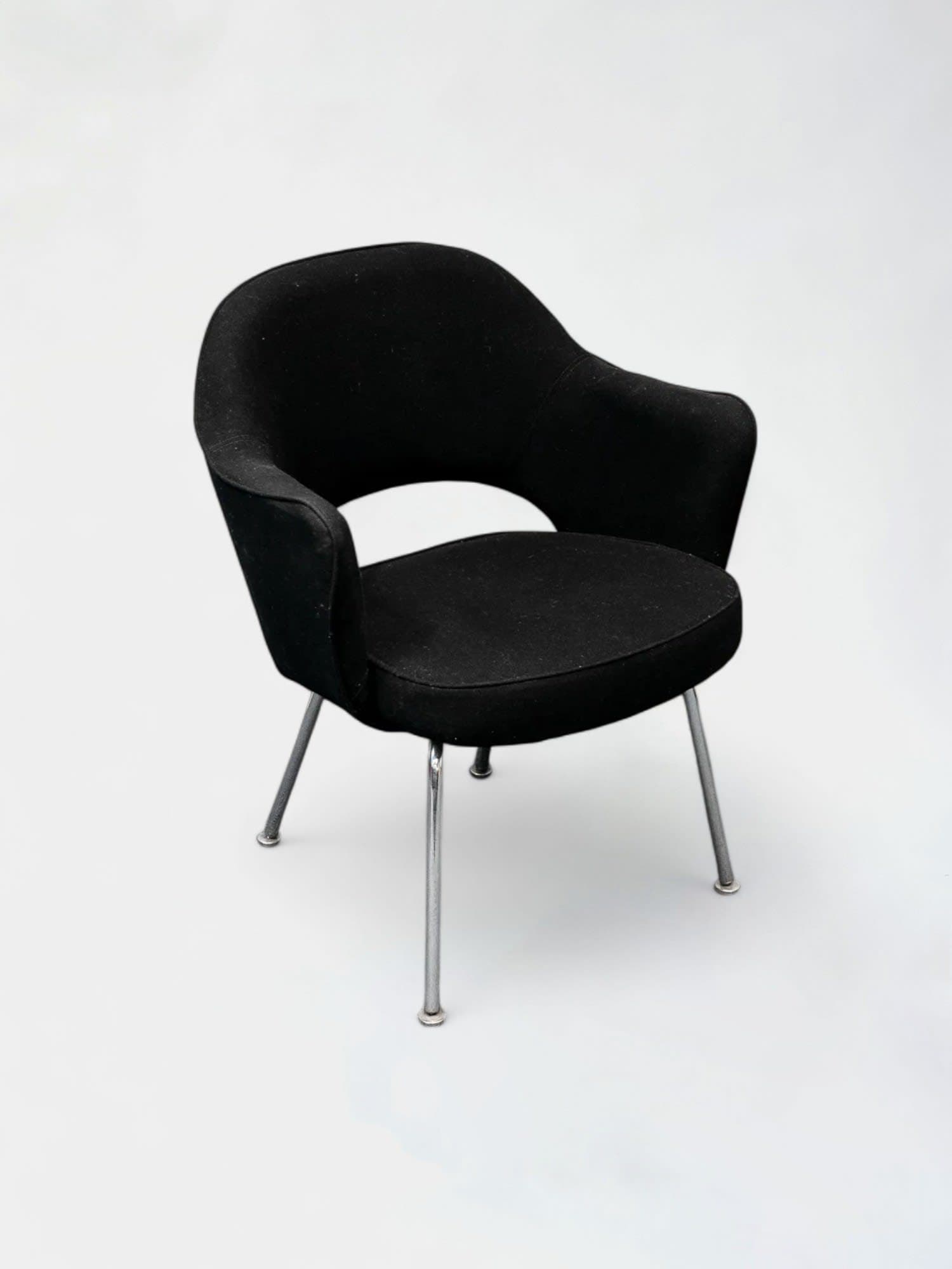 Zwarte stoffen fauteuil-0
