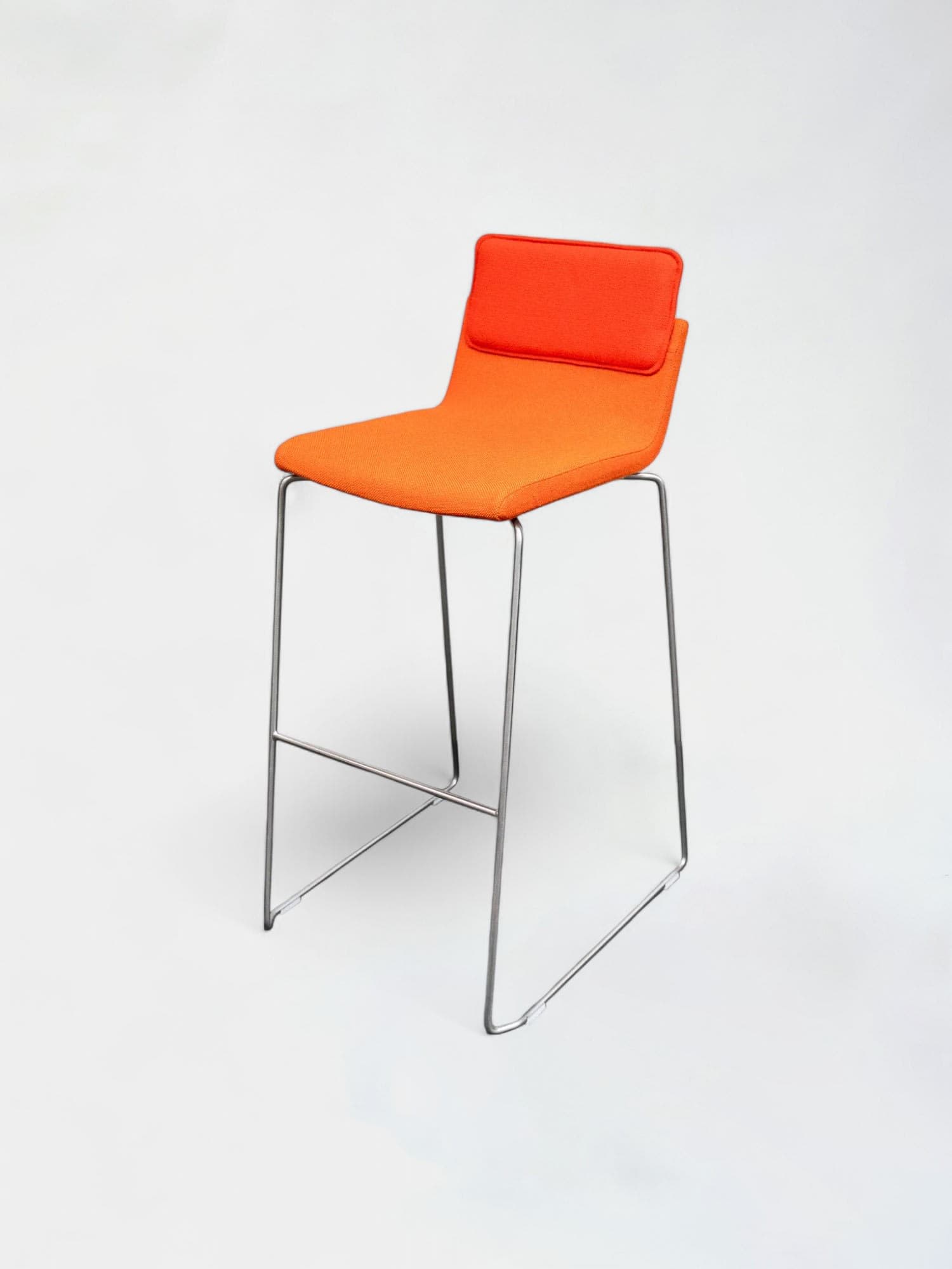 Gispen orange fabric high stool-2