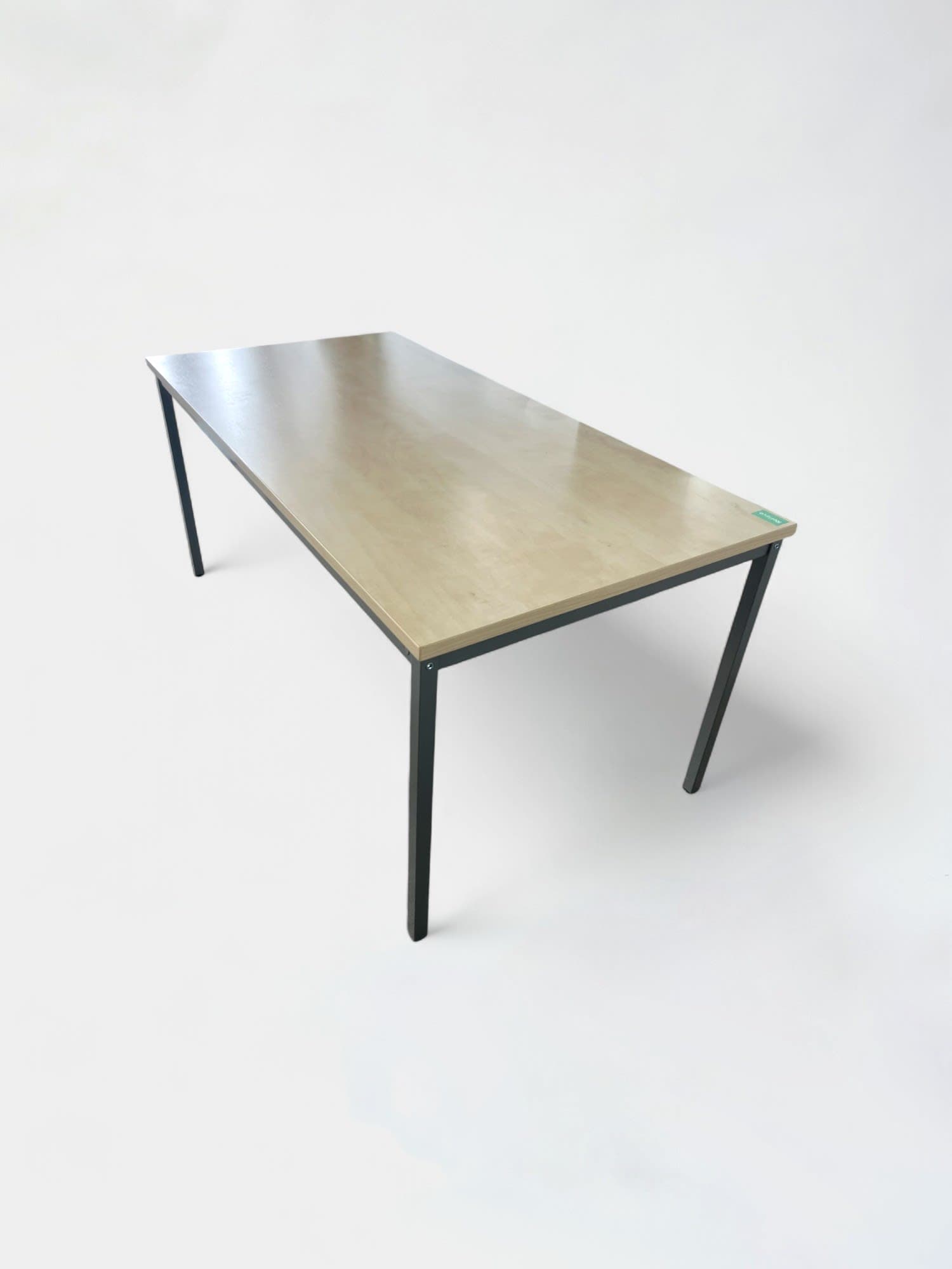 Bureau en bois stratifié 160cm avec pieds gris-0