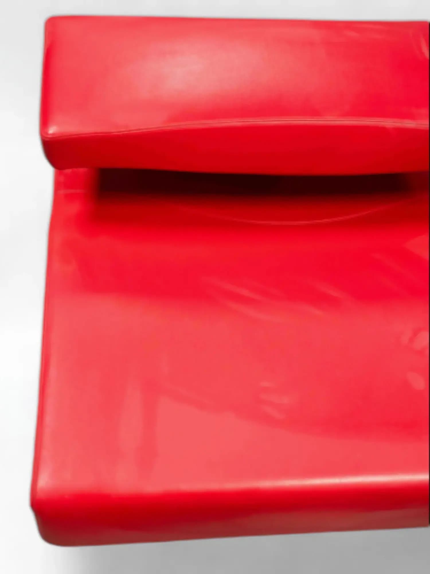 MOROSO Fauteuil Vintage Low Seat en cuir rouge par Patricia Urquiola pour Moroso, 1999 - Relieve Furniture