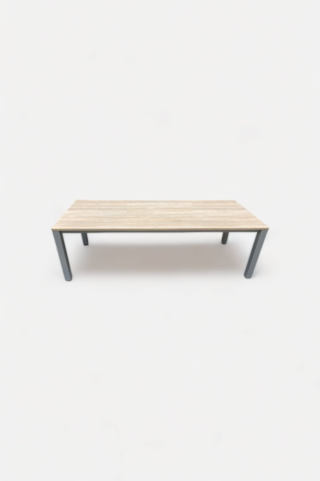 PAMI 180cm Natural Wooden Desk with grey legs
