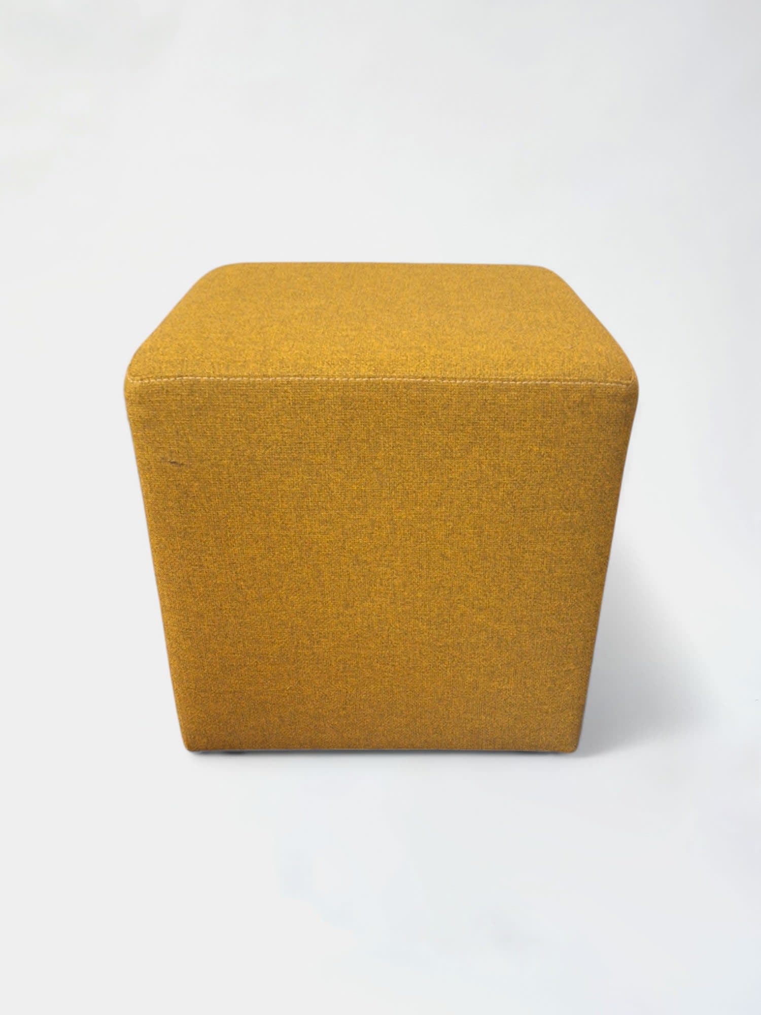 Ochre square pouf-0