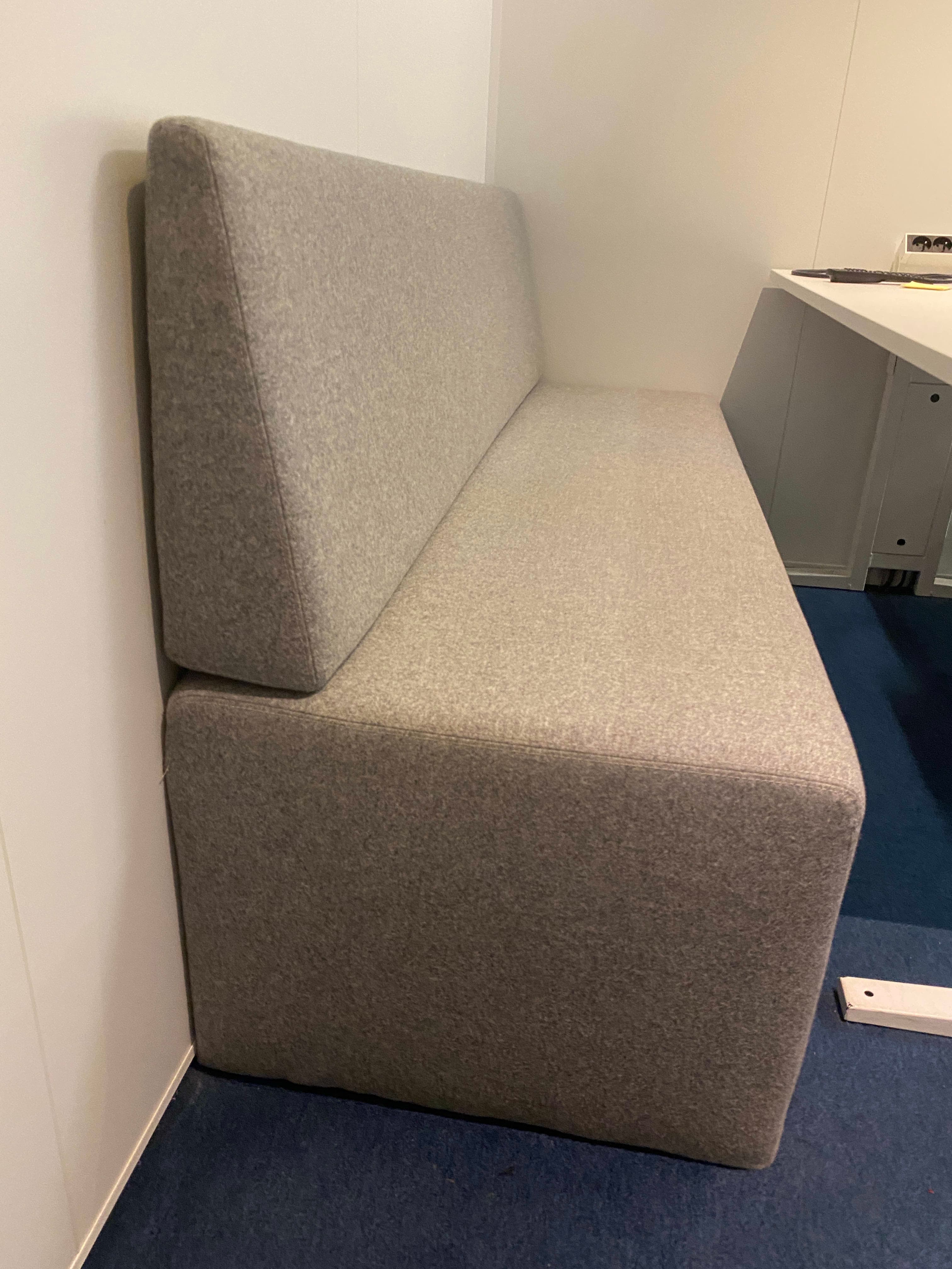 180cm Nnof Banquette gris clair