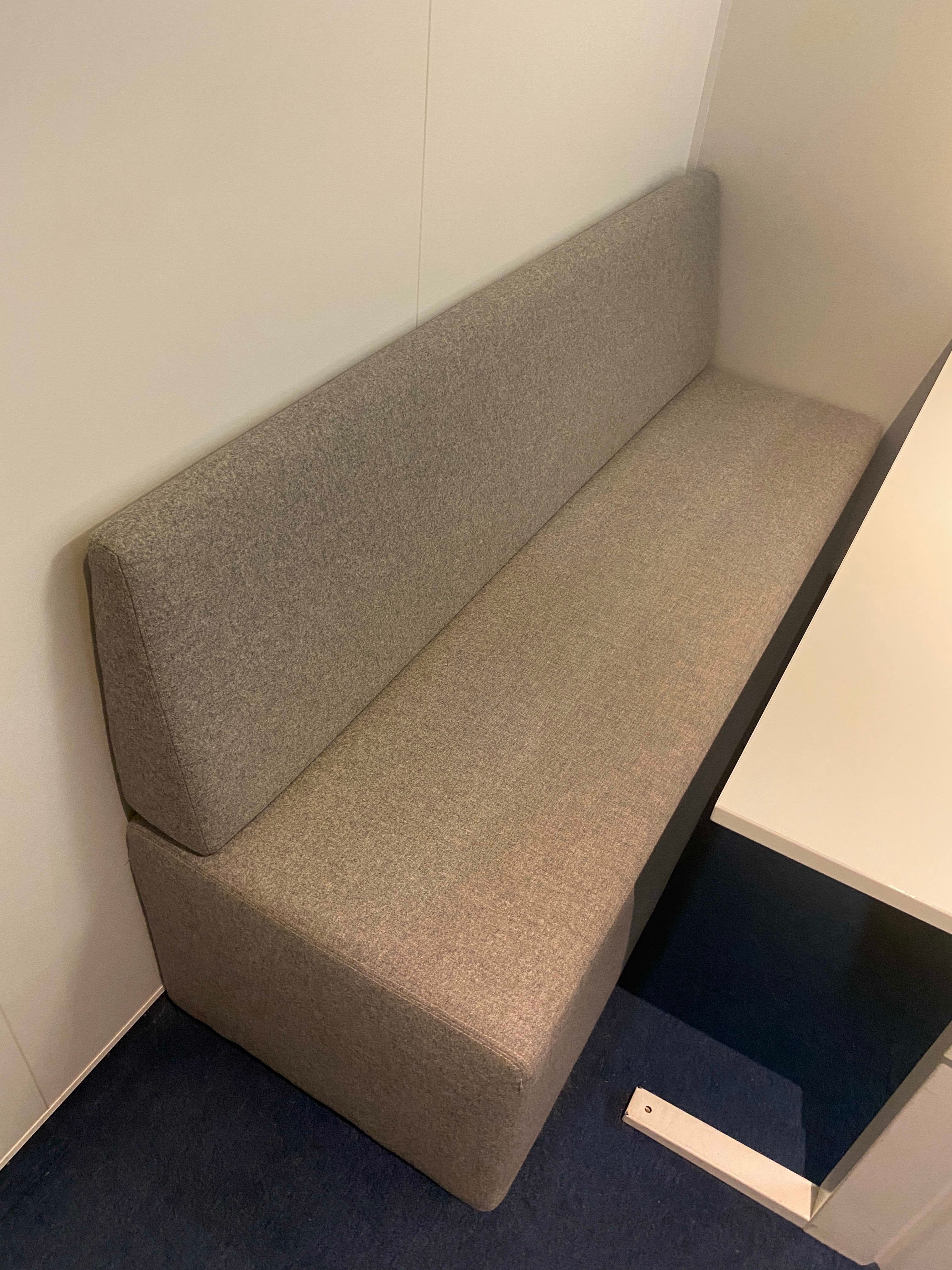 180cm Nnof Banquette gris clair-3