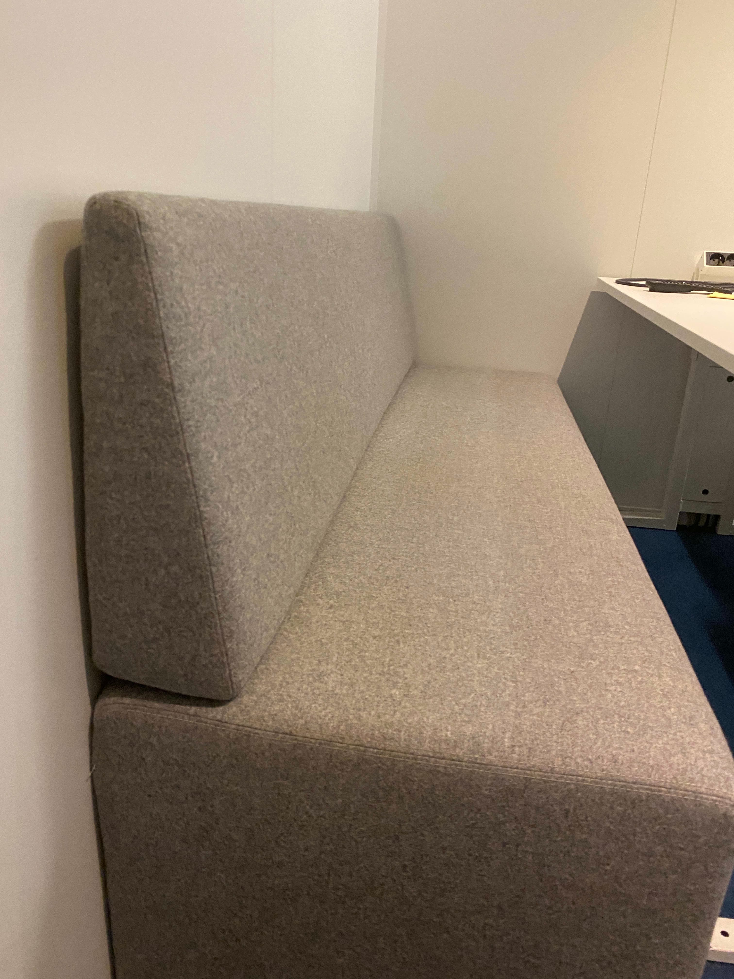 180cm Nnof Banquette gris clair