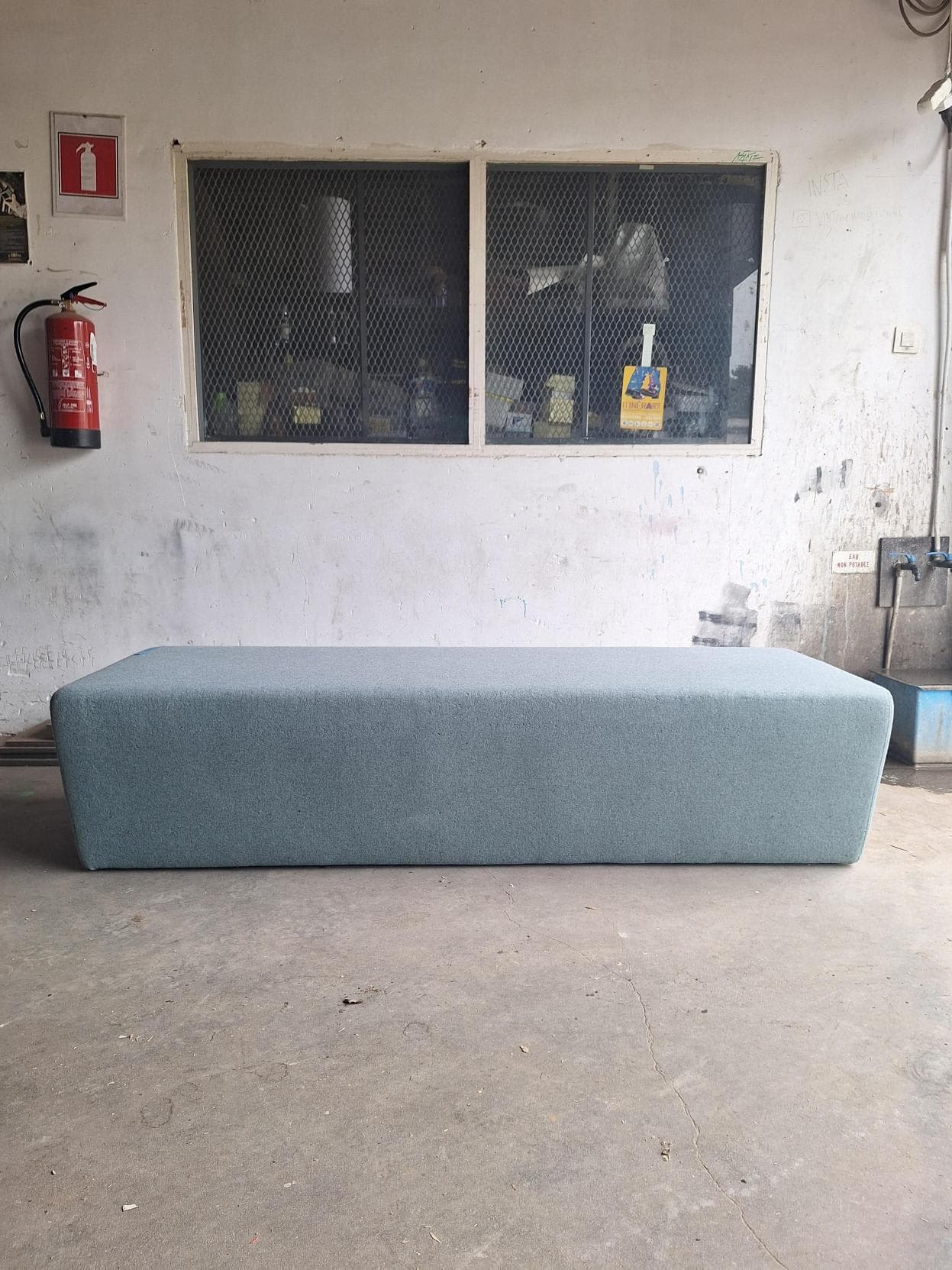 Banc Nnof 200cm bleu-vert - Relieve Furniture