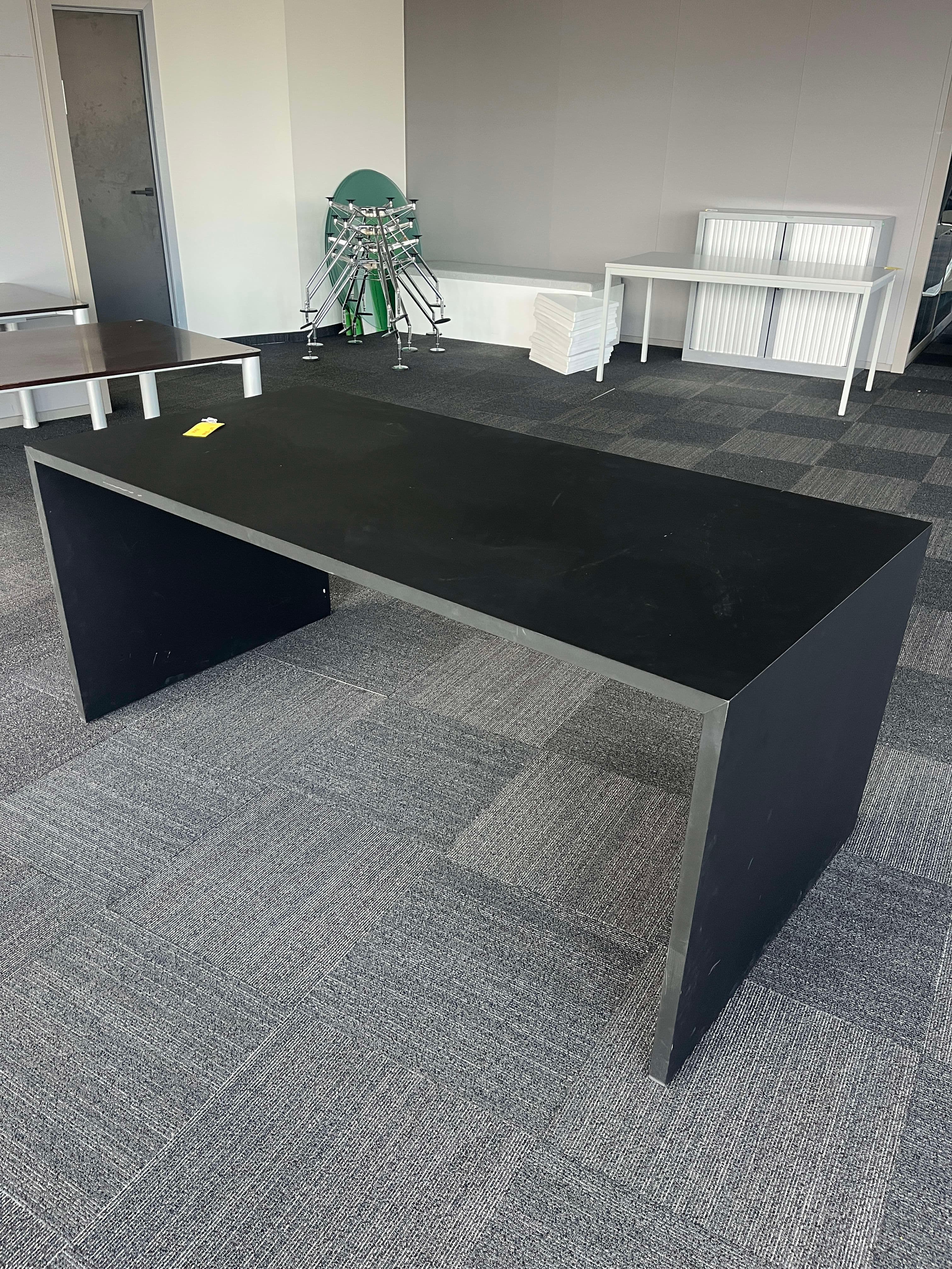 Black Matt 180cm wood Table with Rectangular Shape without top access-1