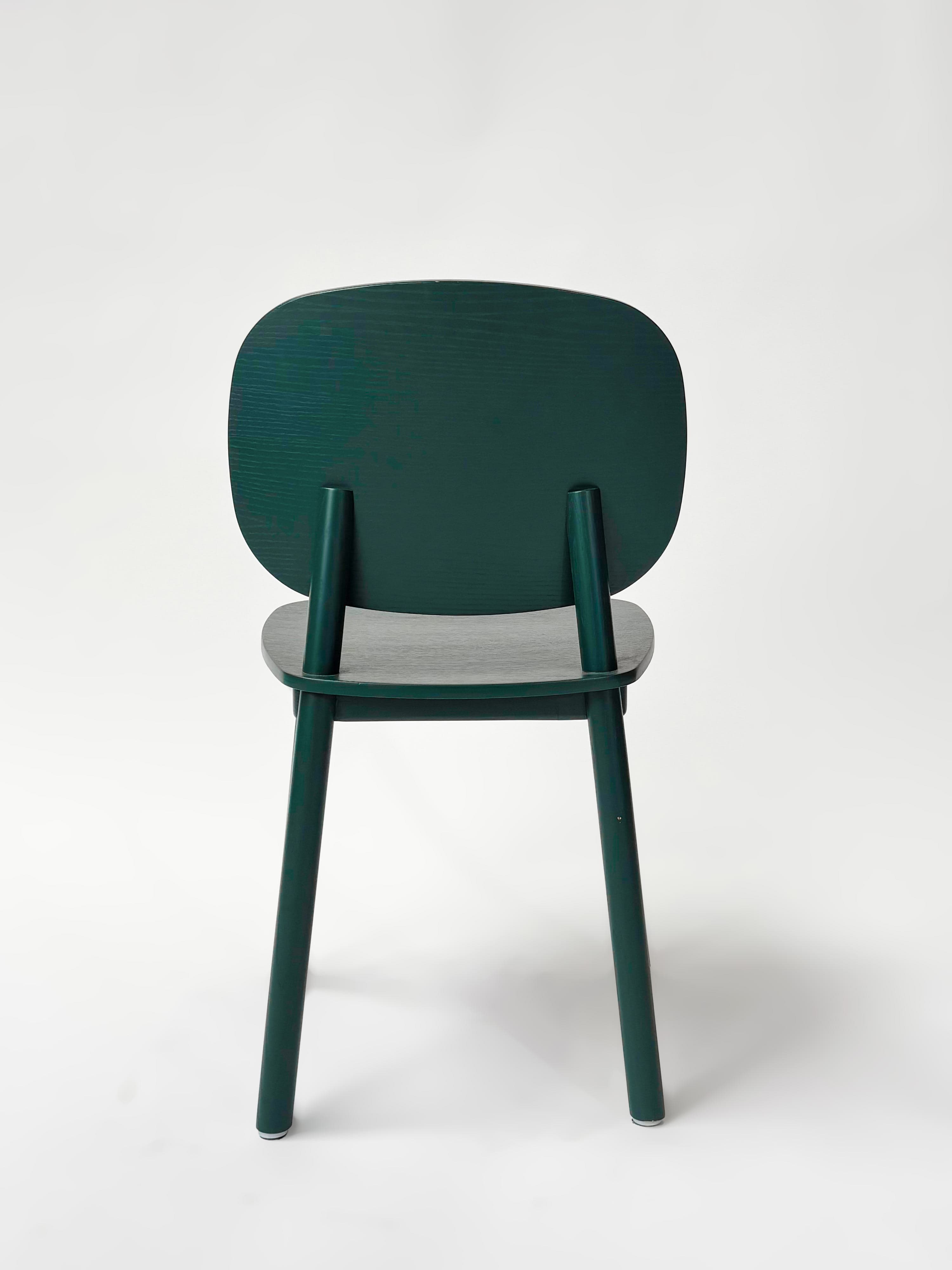 CRUSO Forrest Green Wood Dining Chair-3