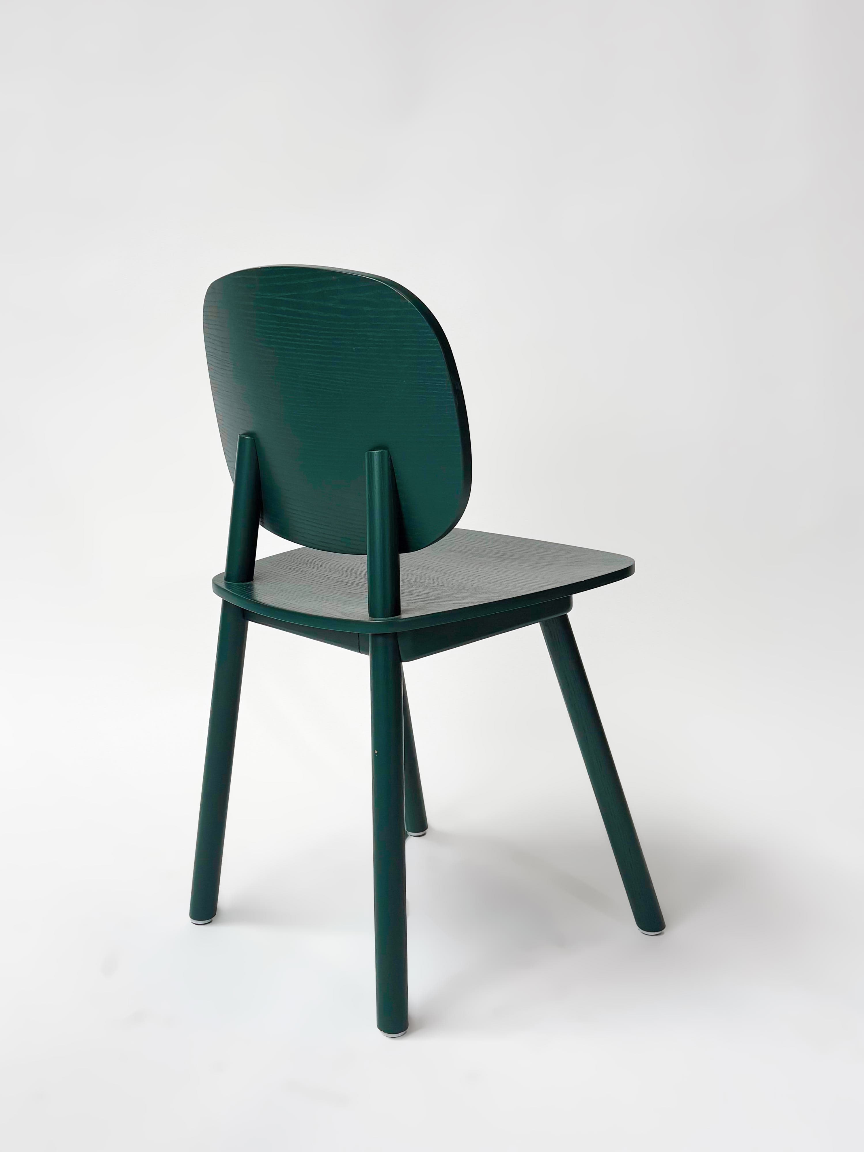 CRUSO Forrest Green Wood Dining Chair-1