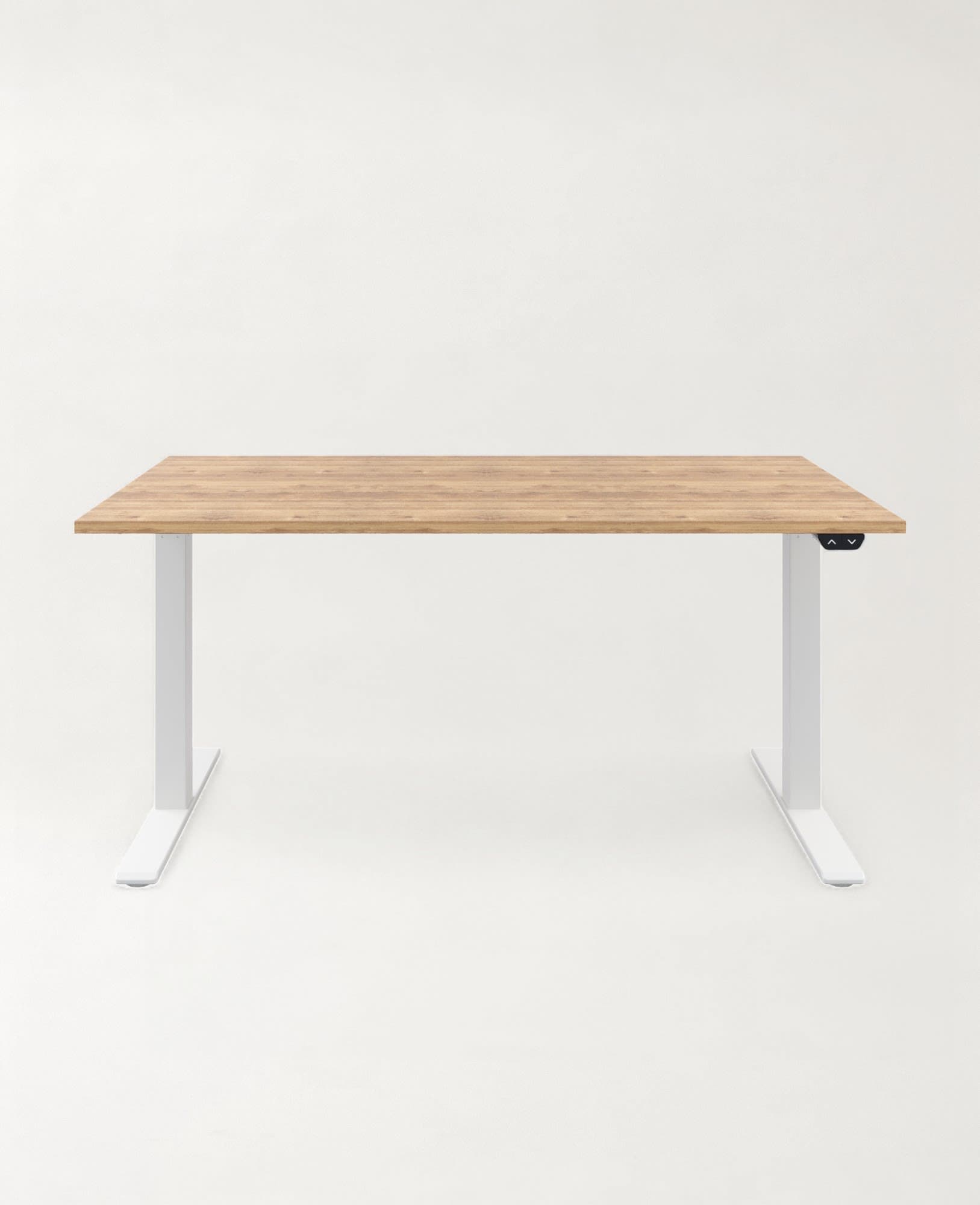 Bureau électrique en bois 180x80 avec pieds blancs-0