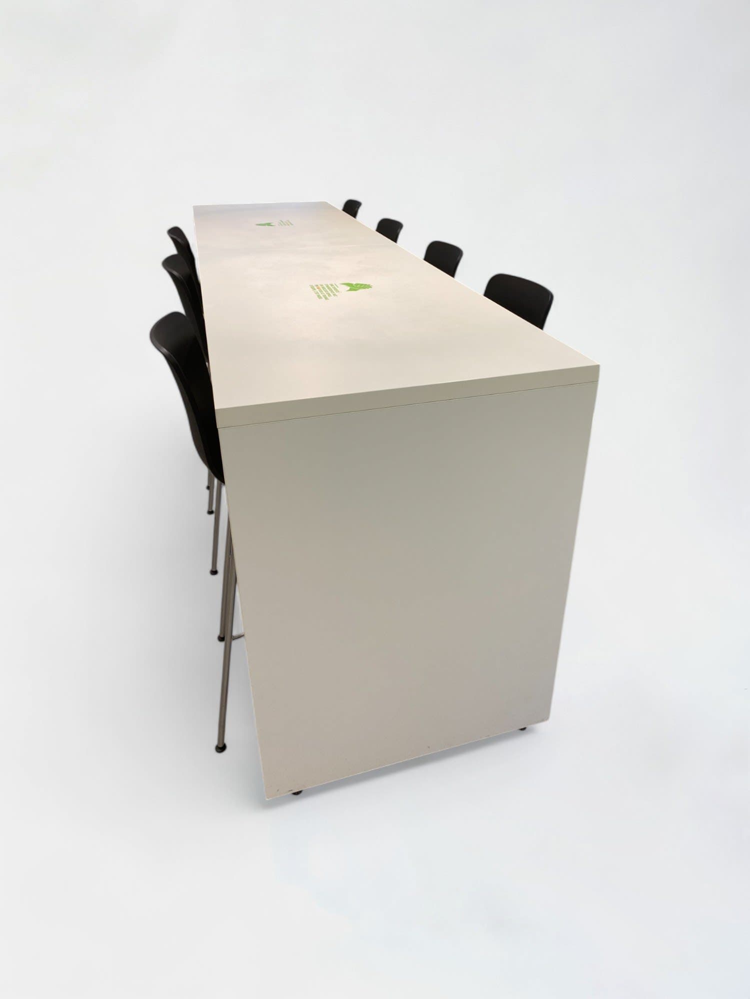 Table haute 300cm blanche-0