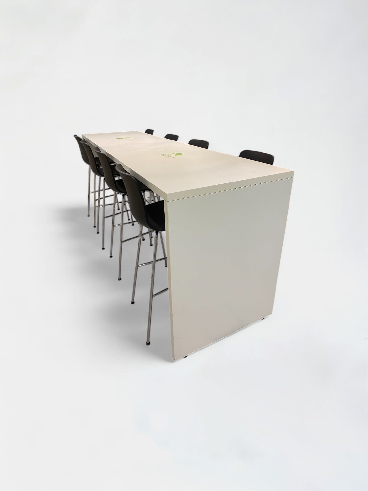Table haute 300cm blanche-1