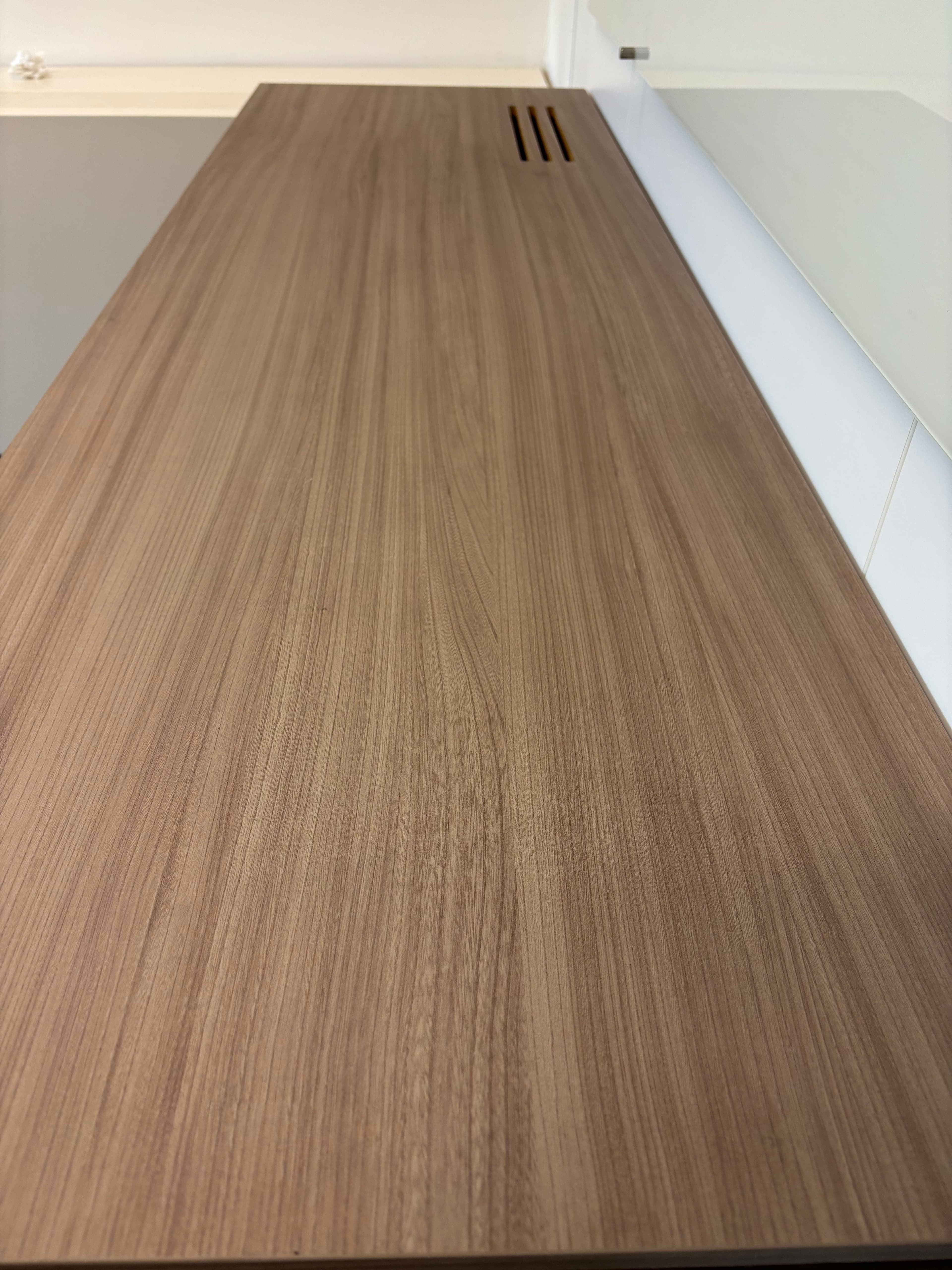 4 doors Wood storage with keys without small fridge-4