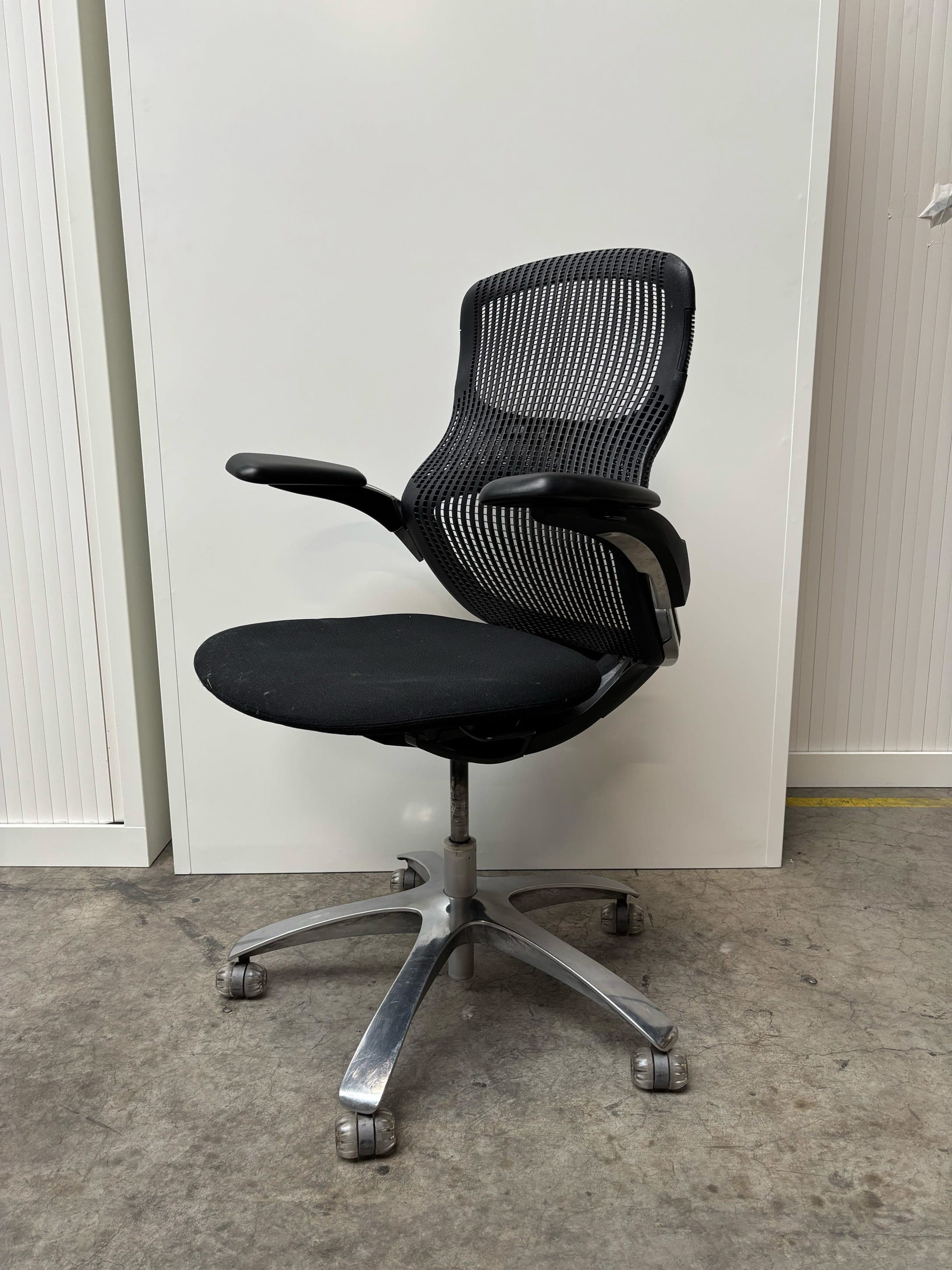 Knoll Black Mesh Office Chair with Adjustable Armrests-3