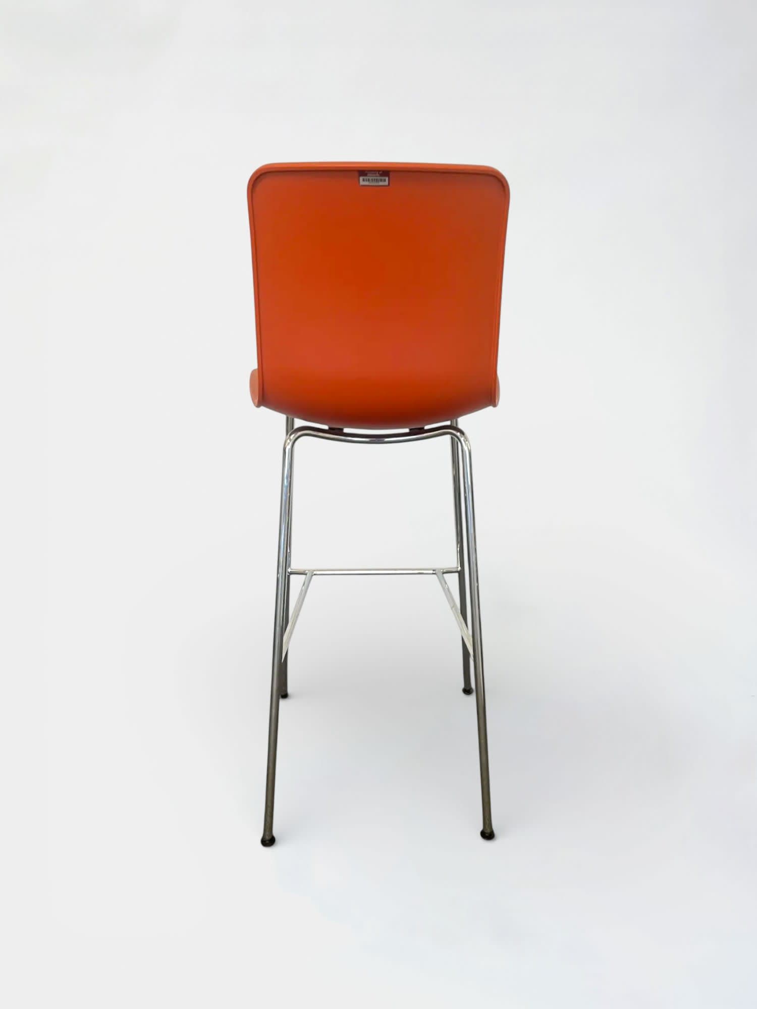 Vitra HAL RE Orange High chair with metallic legs - Jasper Morrison-2