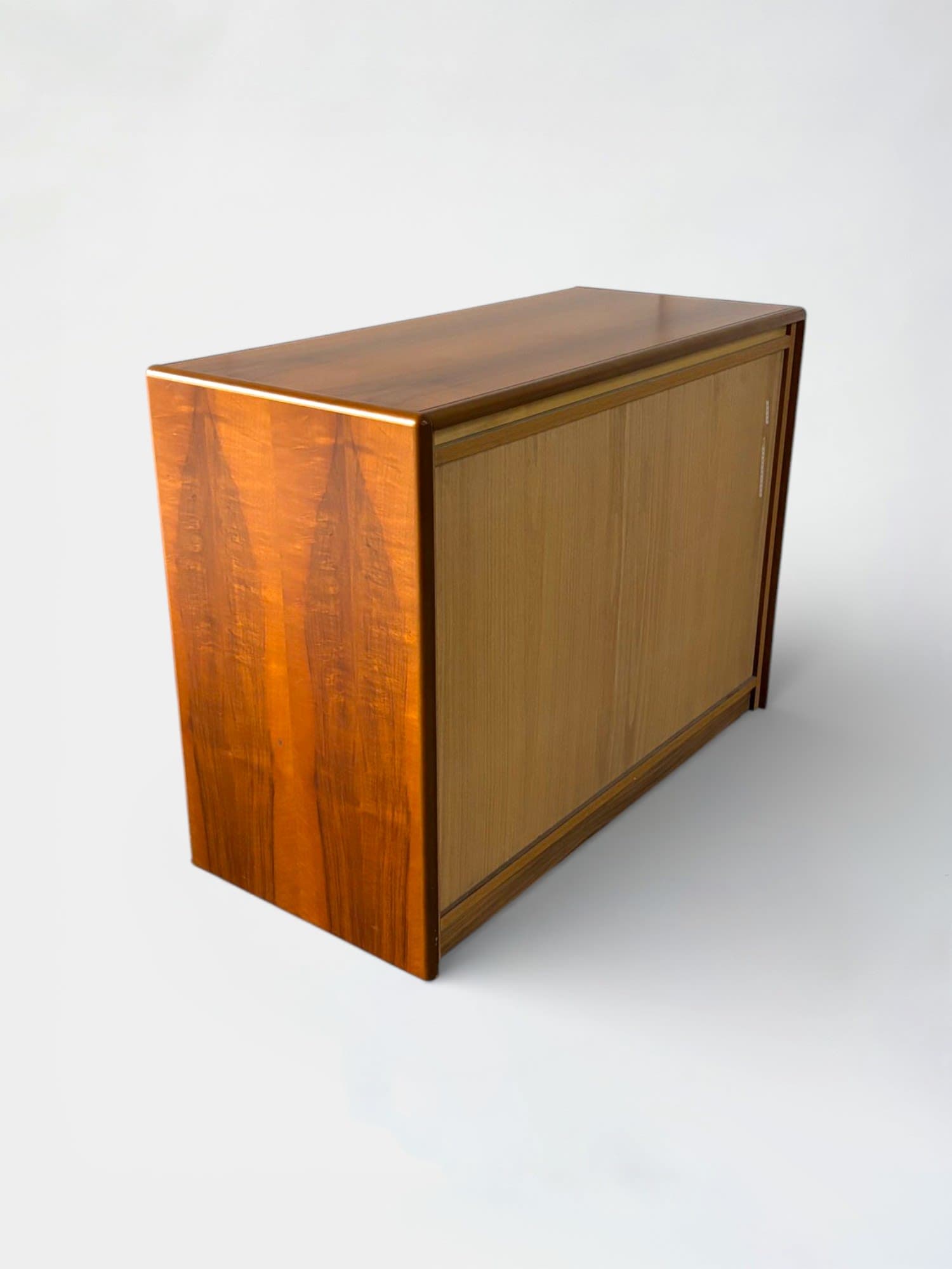 Vintage walnut wood storage-1