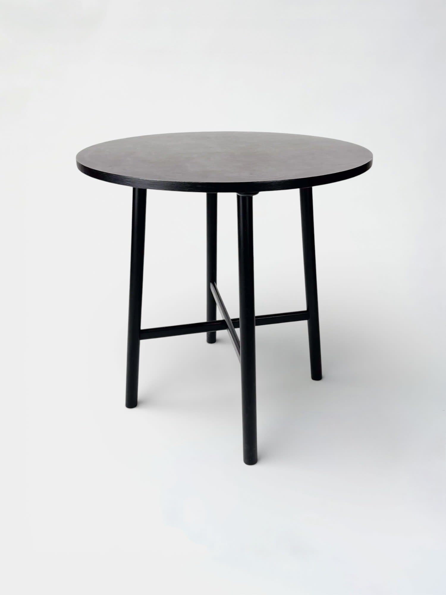 CRUSO 90cm High Round Black Wooden Table