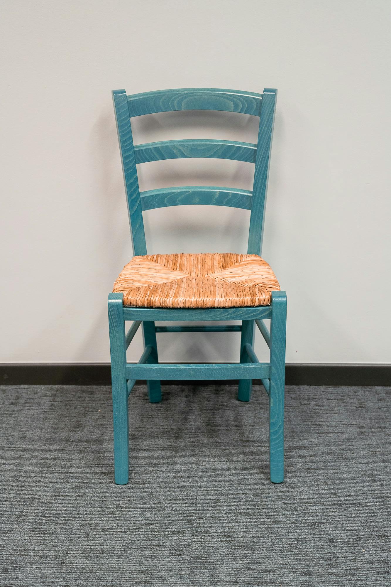 Groene rieten stoel - Relieve Furniture